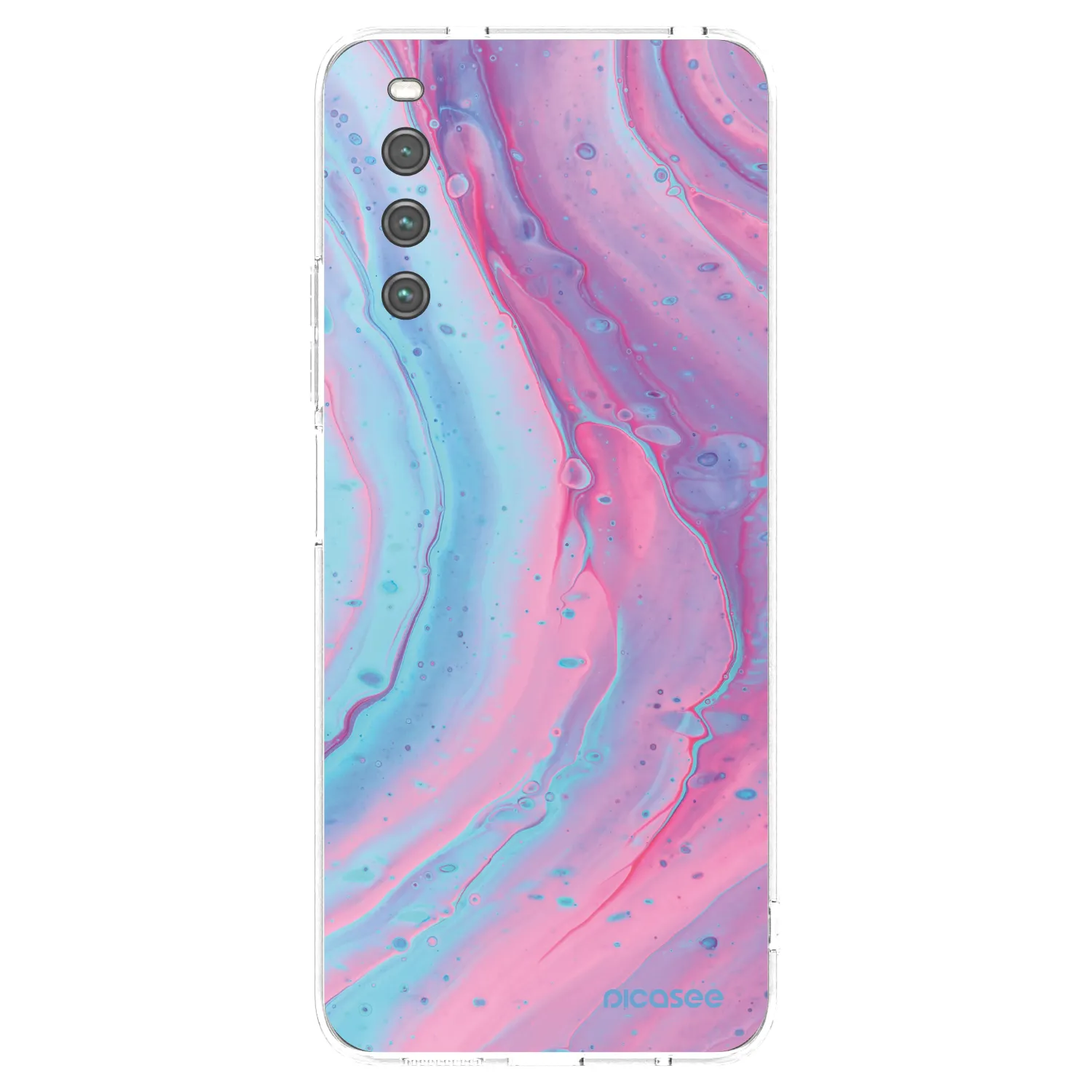 Picasee átlátszó szilikon tok az alábbi mobiltelefonokra Sony Xperia 10 IV 5G - Pink liquid