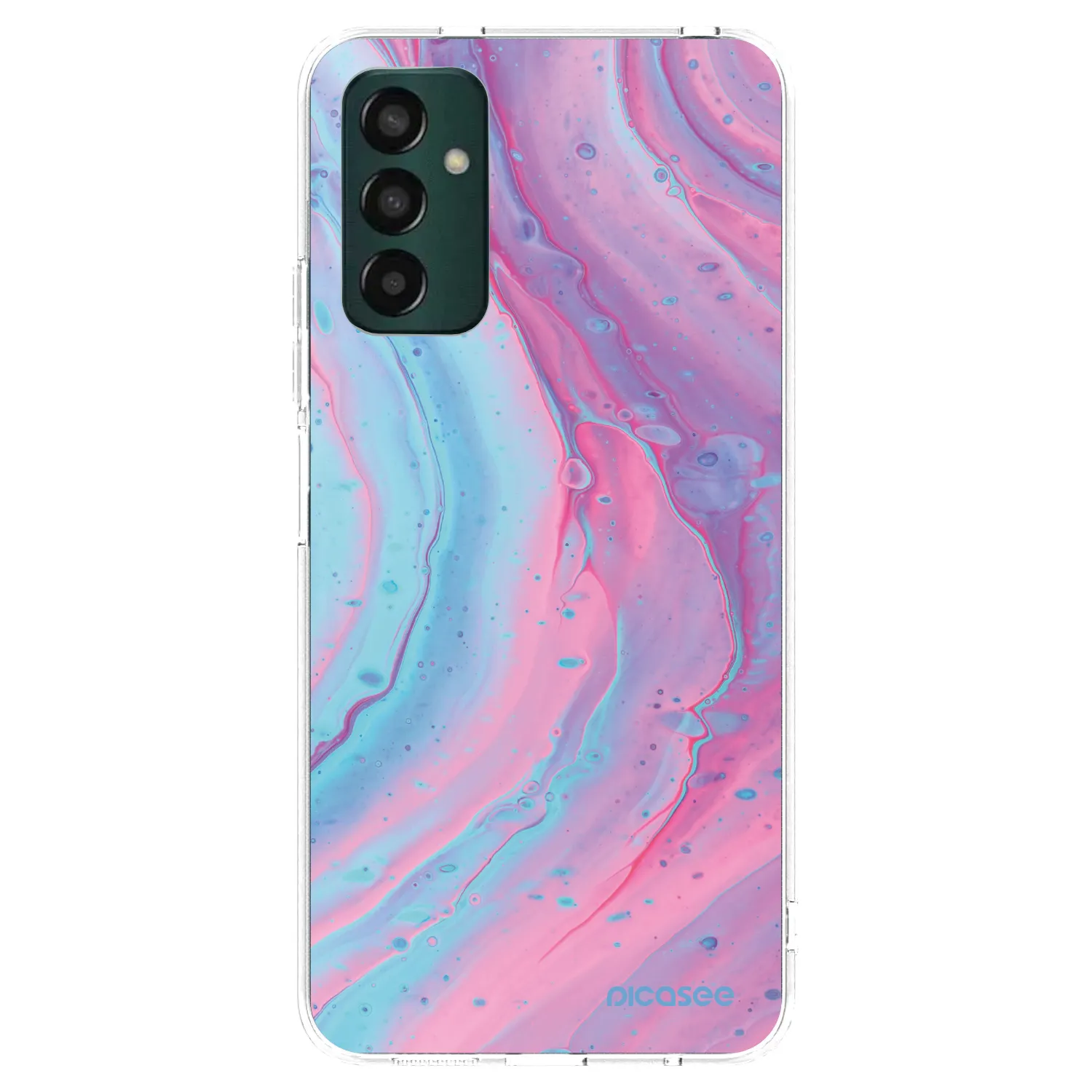 Picasee átlátszó szilikon tok az alábbi mobiltelefonokra Samsung Galaxy M13 M135F - Pink liquid