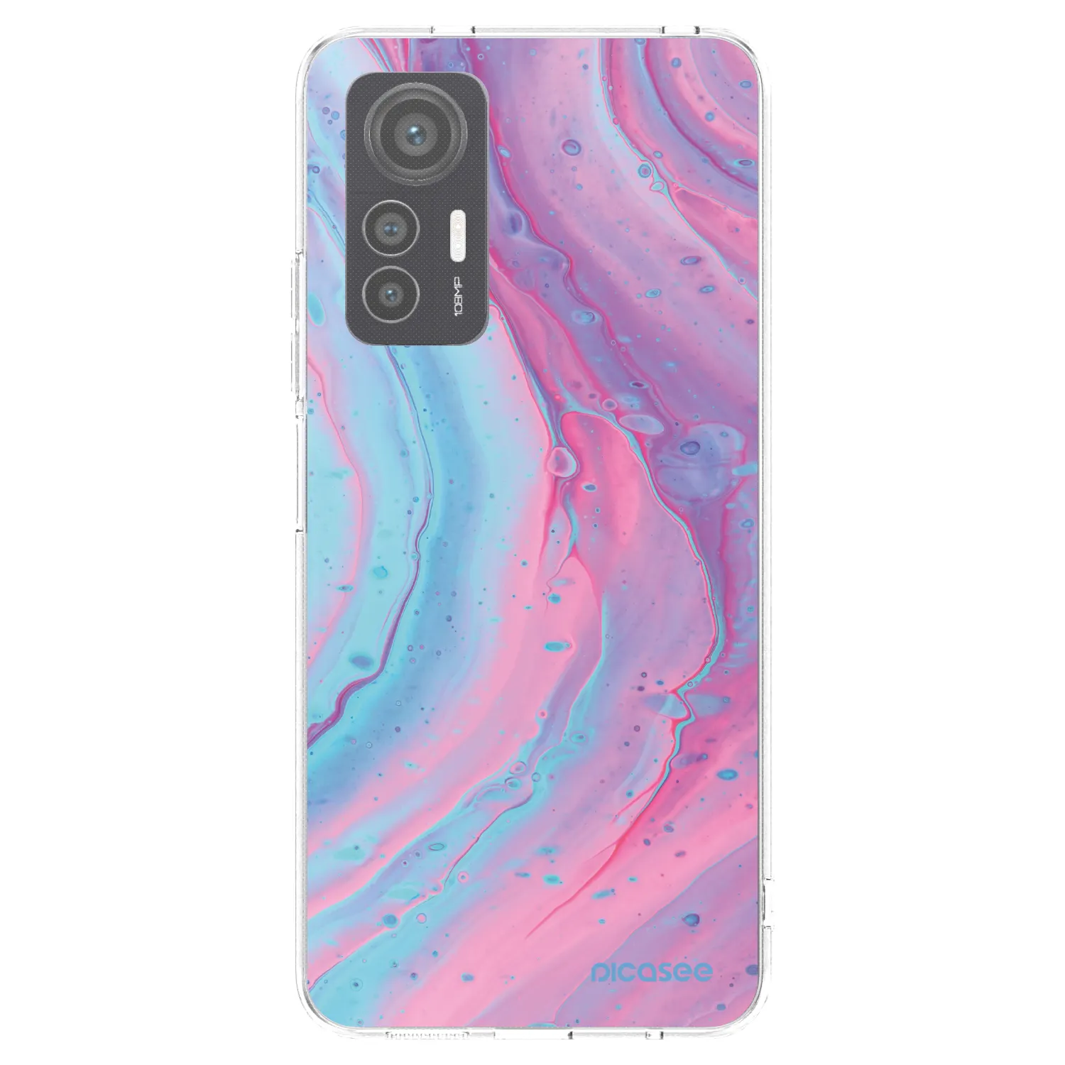 Picasee átlátszó szilikon tok az alábbi mobiltelefonokra Xiaomi 12 Lite - Pink liquid