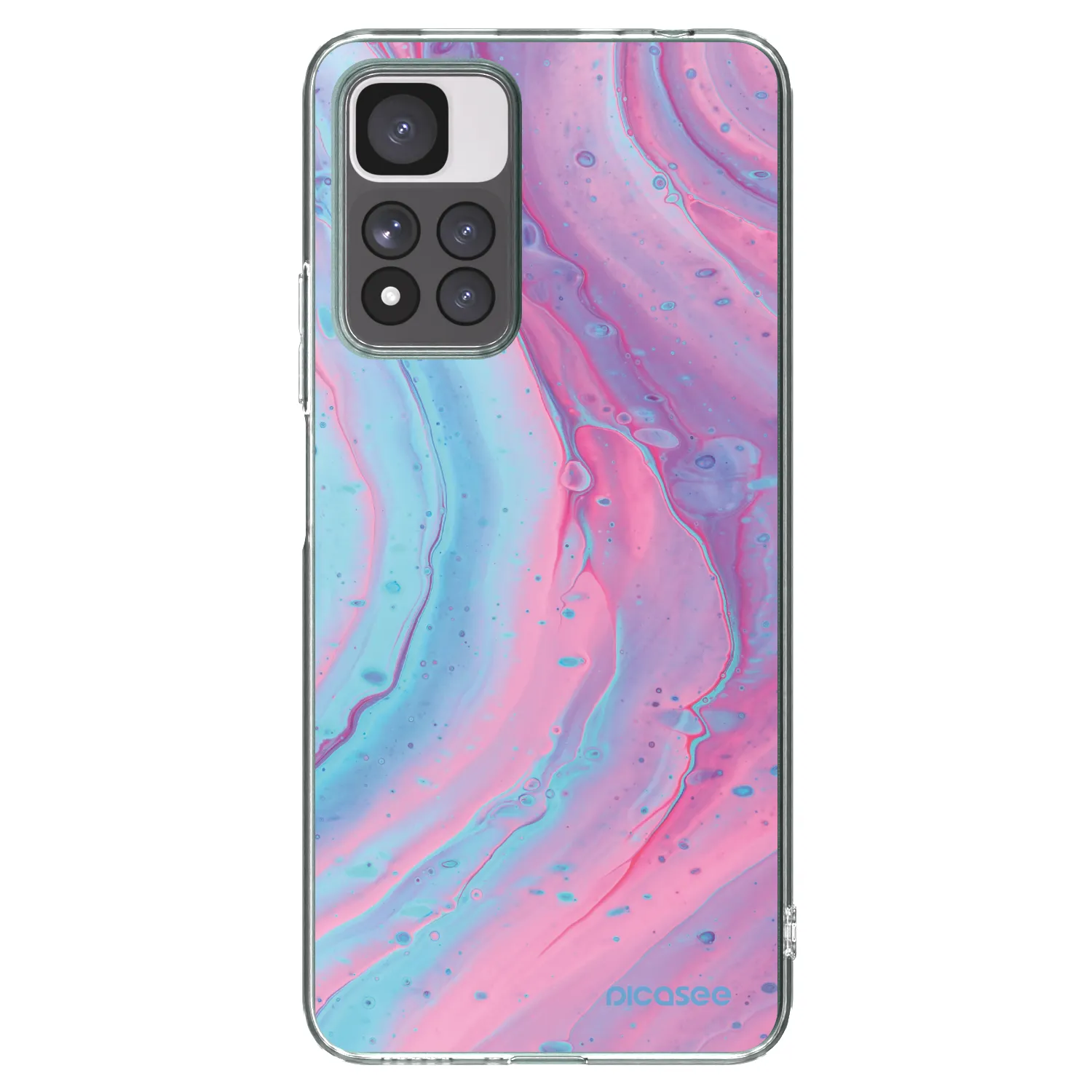 Picasee átlátszó szilikon tok az alábbi mobiltelefonokra Xiaomi Redmi Note 11 Pro+ 5G - Pink liquid