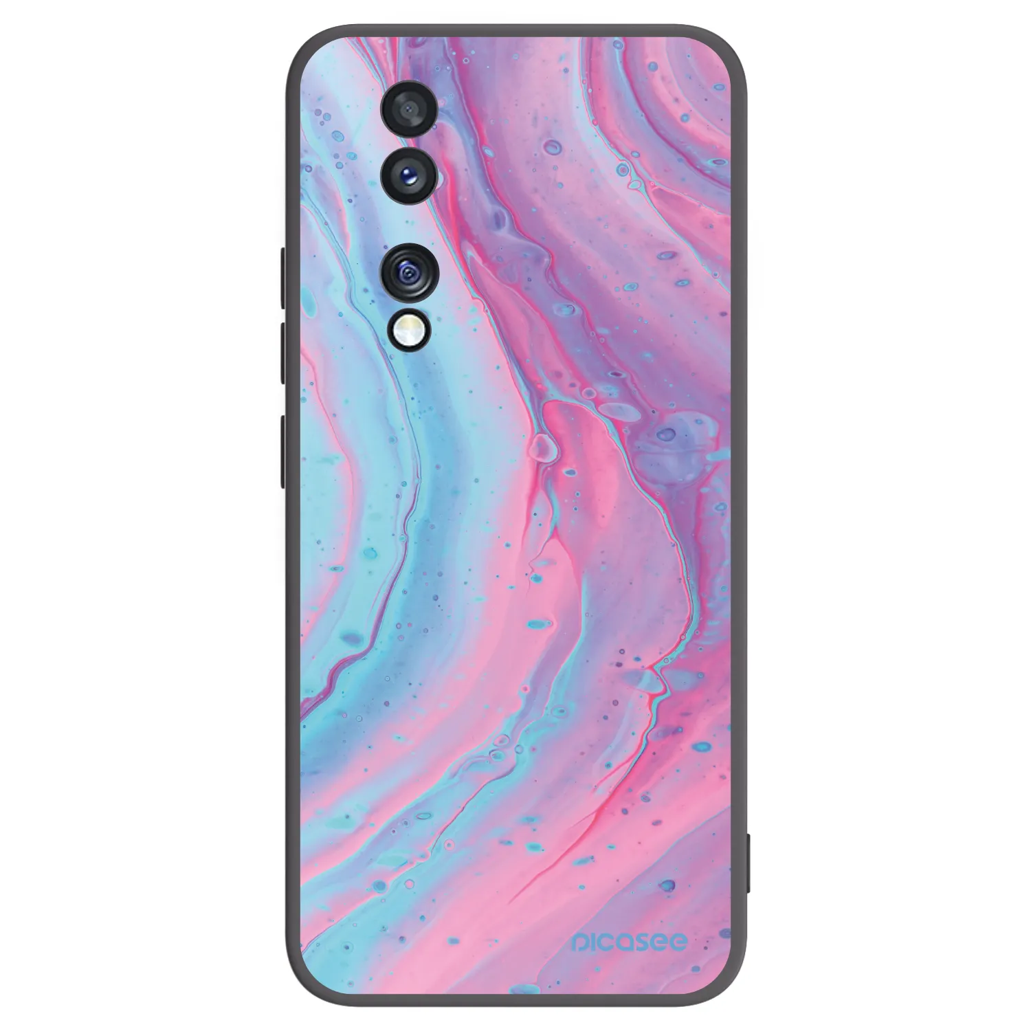 Picasee fekete szilikon tok az alábbi mobiltelefonokra Honor 70 - Pink liquid
