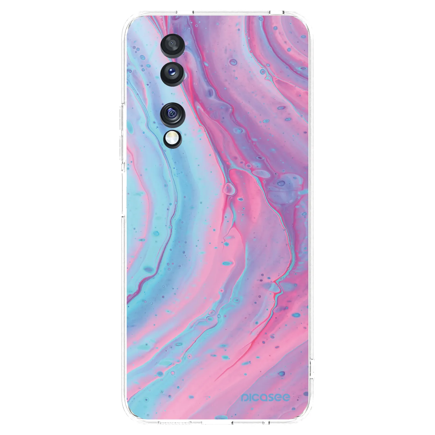 Picasee átlátszó szilikon tok az alábbi mobiltelefonokra Honor 70 - Pink liquid