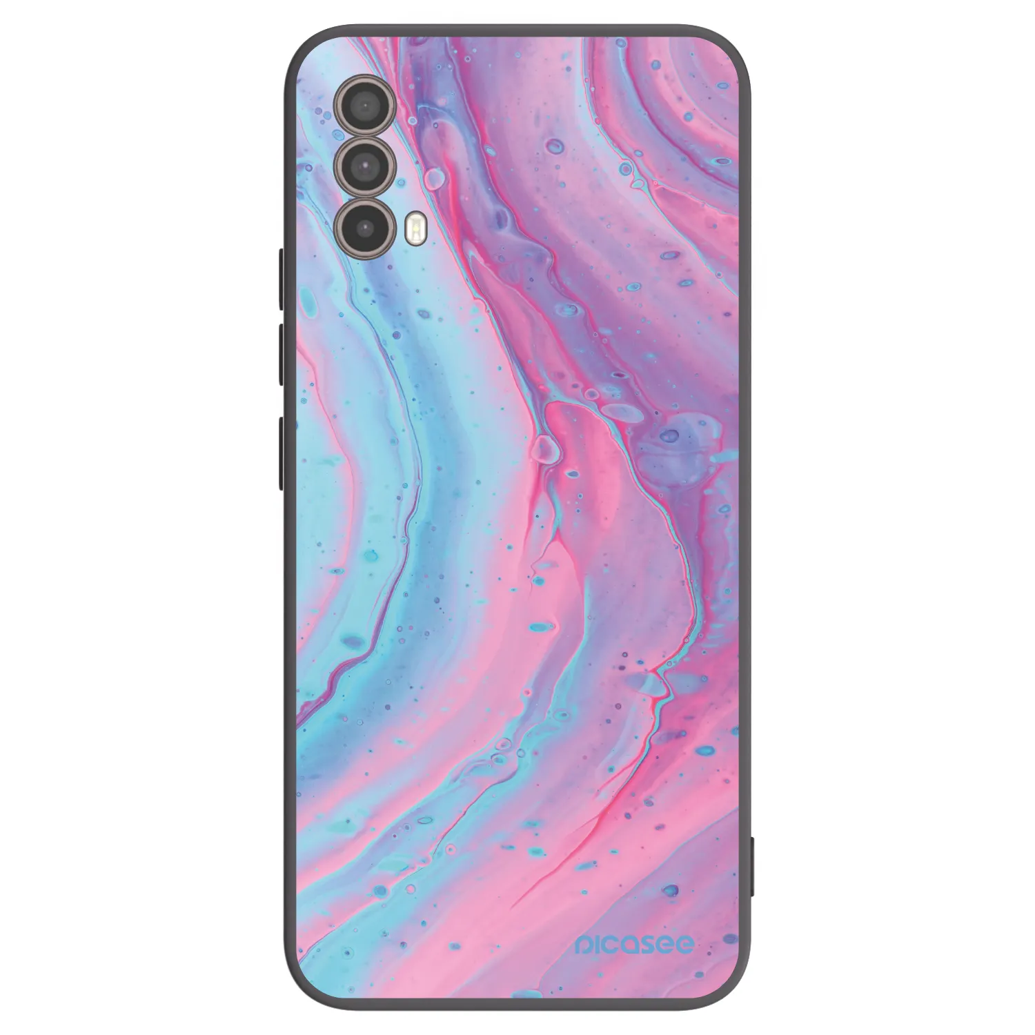 Picasee fekete szilikon tok az alábbi mobiltelefonokra Motorola Moto E40 - Pink liquid