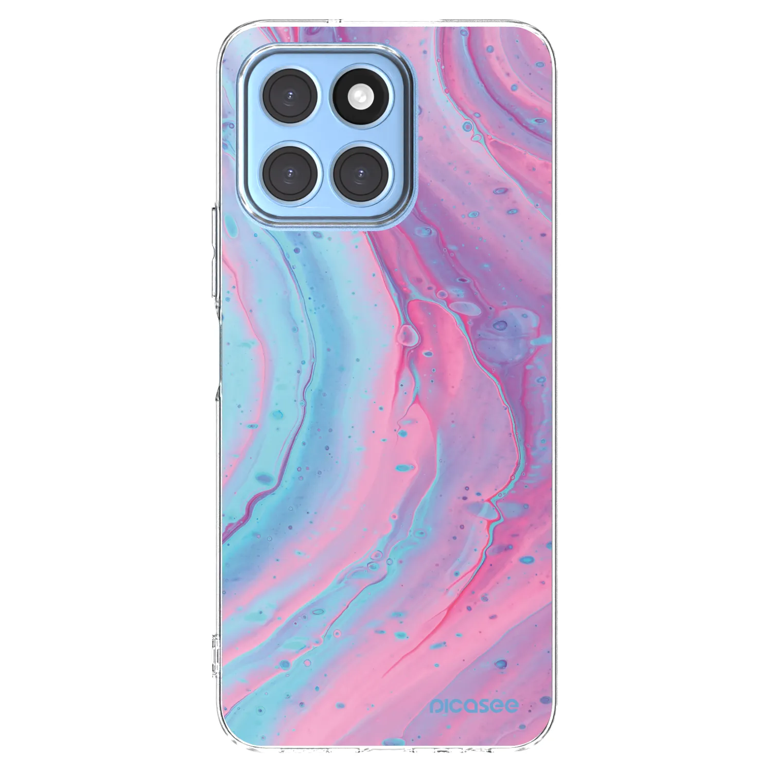 Picasee átlátszó szilikon tok az alábbi mobiltelefonokra Honor X8 5G - Pink liquid