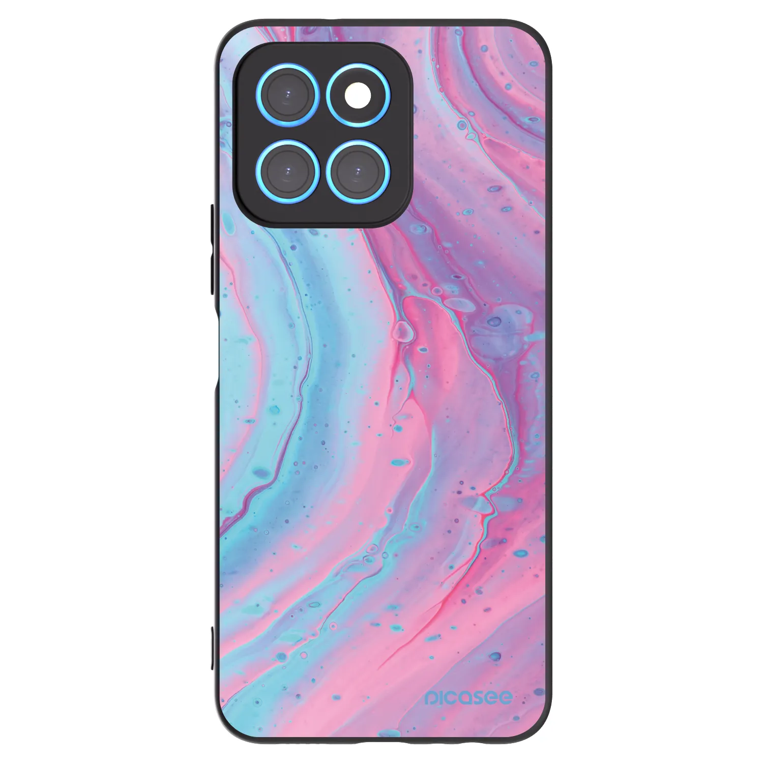 Picasee fekete szilikon tok az alábbi mobiltelefonokra Honor X6 - Pink liquid