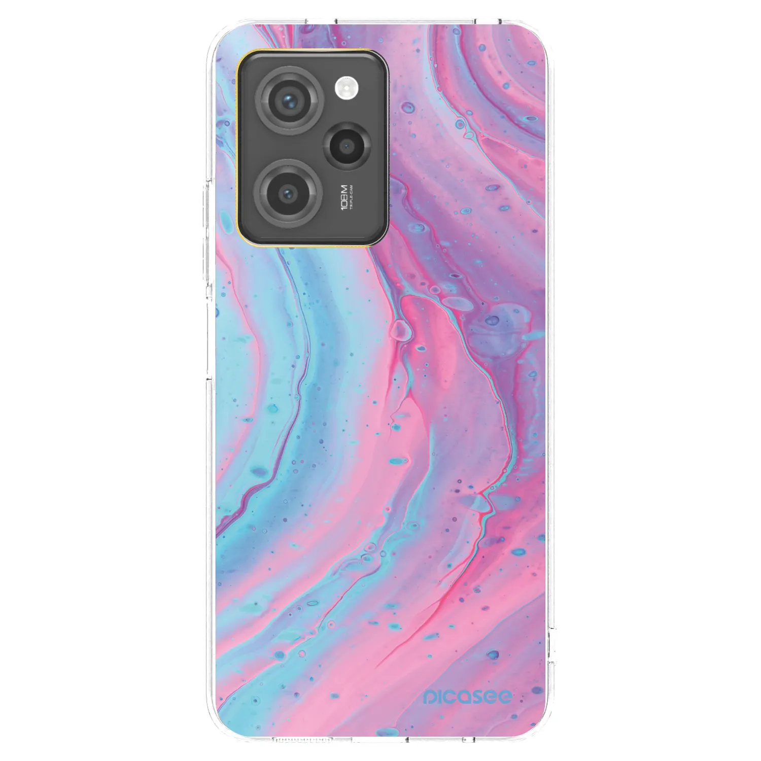 Picasee fekete szilikon tok az alábbi mobiltelefonokra Xiaomi Poco X5 Pro - Pink liquid