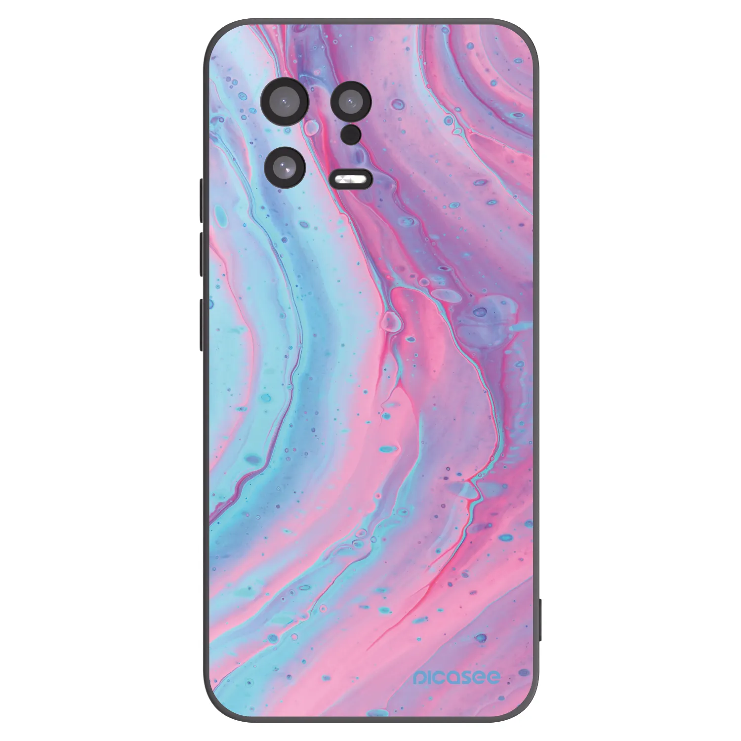 Picasee fekete szilikon tok az alábbi mobiltelefonokra Xiaomi 13 - Pink liquid
