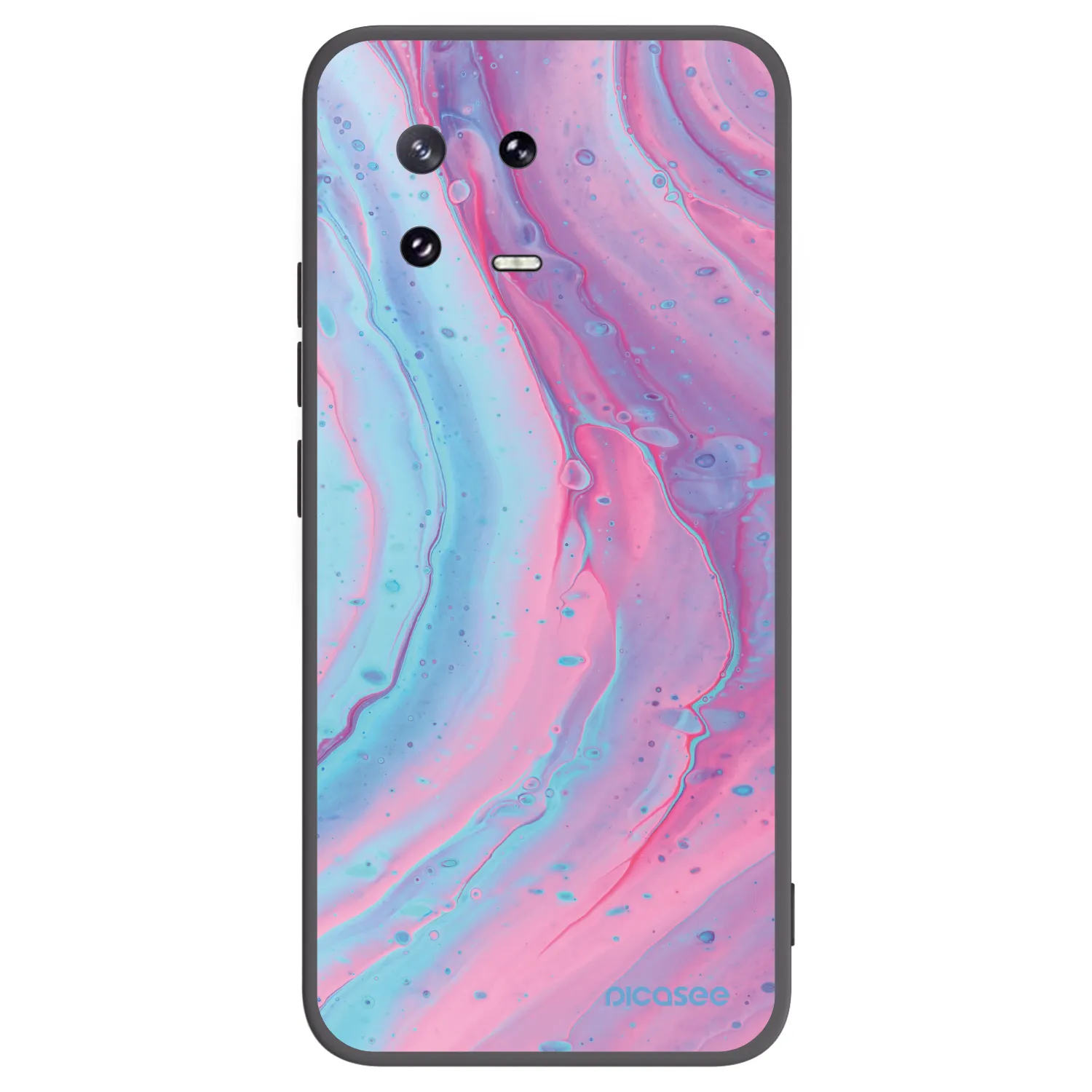 Picasee fekete szilikon tok az alábbi mobiltelefonokra Xiaomi 13 Pro - Pink liquid
