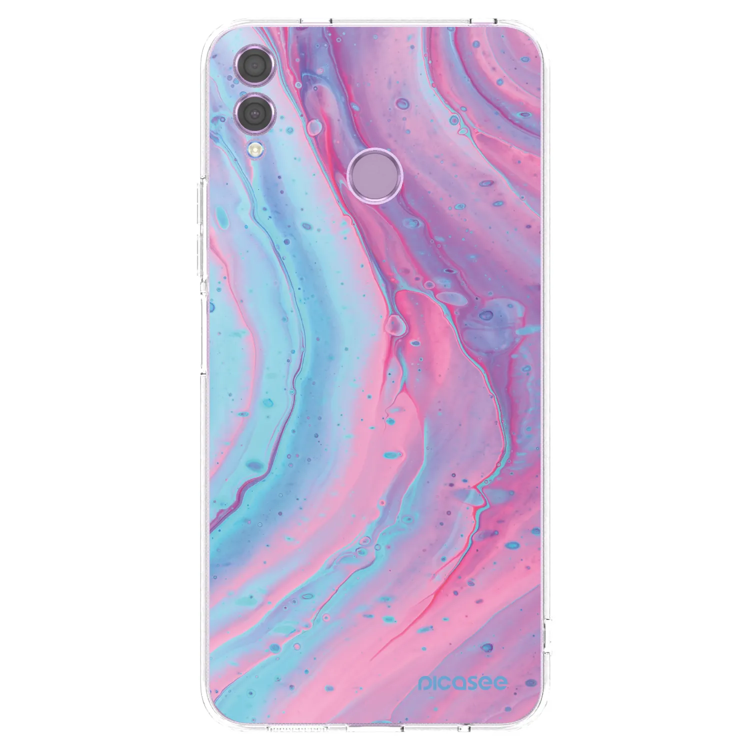 Picasee átlátszó szilikon tok az alábbi mobiltelefonokra Honor 8X - Pink liquid