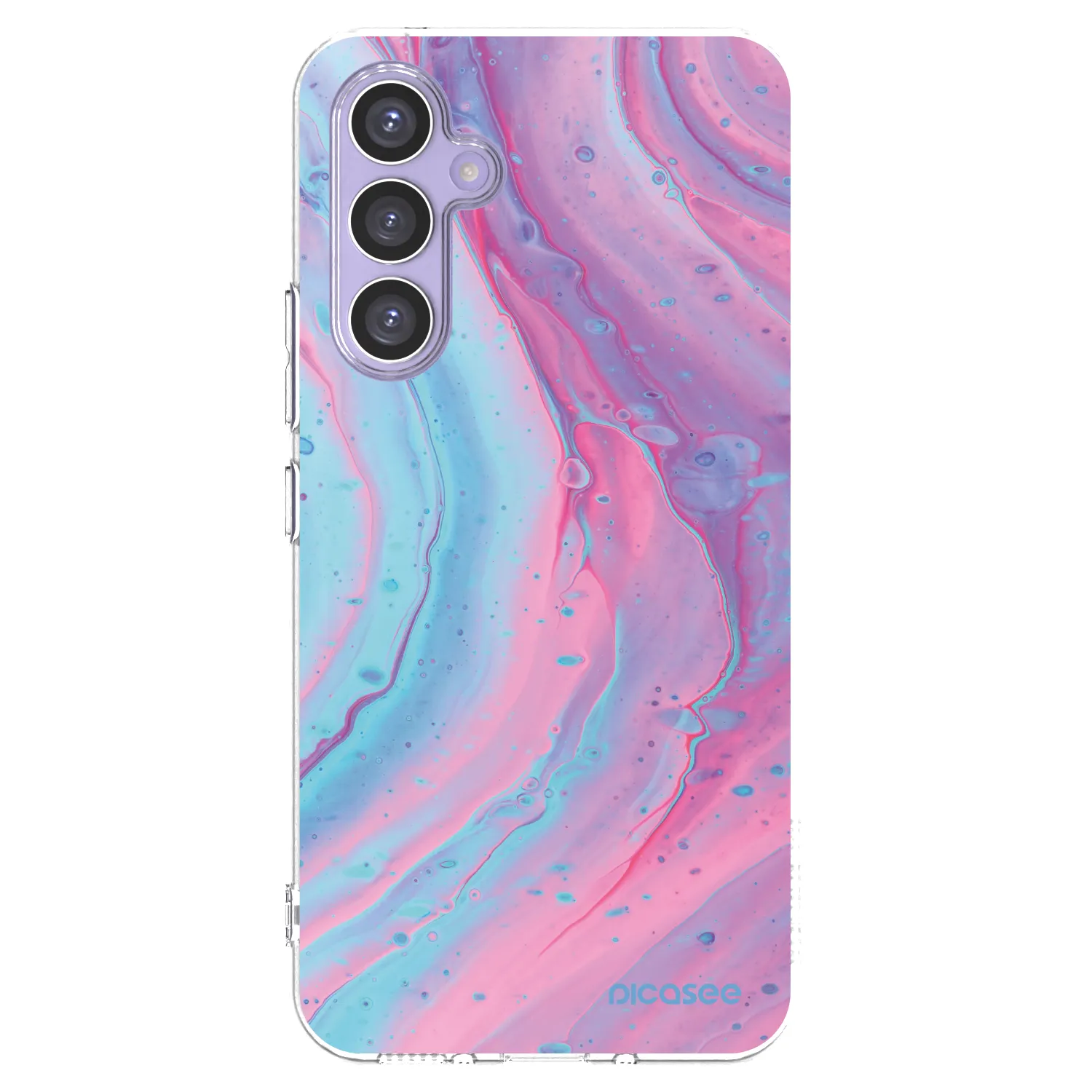 Picasee átlátszó szilikon tok az alábbi mobiltelefonokra Samsung Galaxy A54 5G A546B - Pink liquid