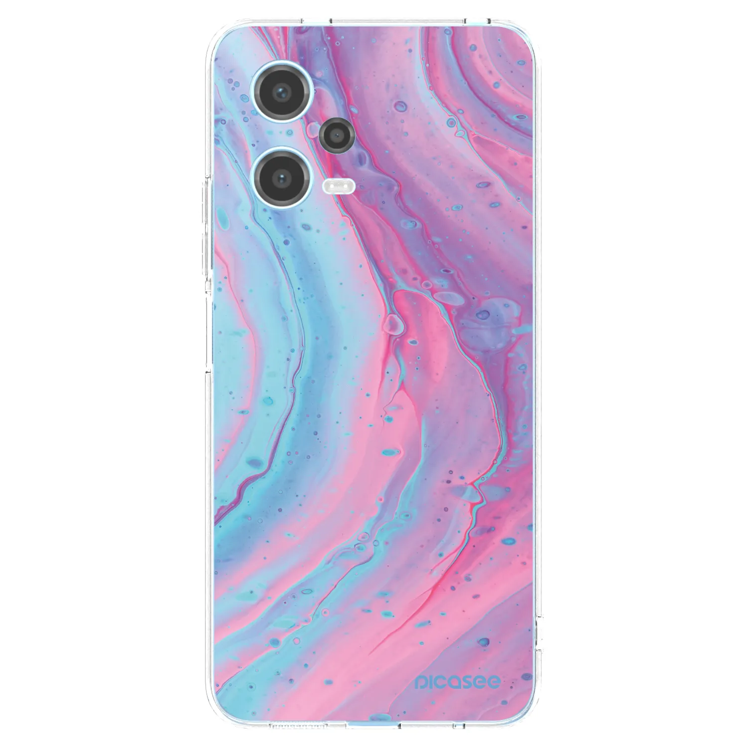 Picasee átlátszó szilikon tok az alábbi mobiltelefonokra Xiaomi Redmi Note 12 5G - Pink liquid