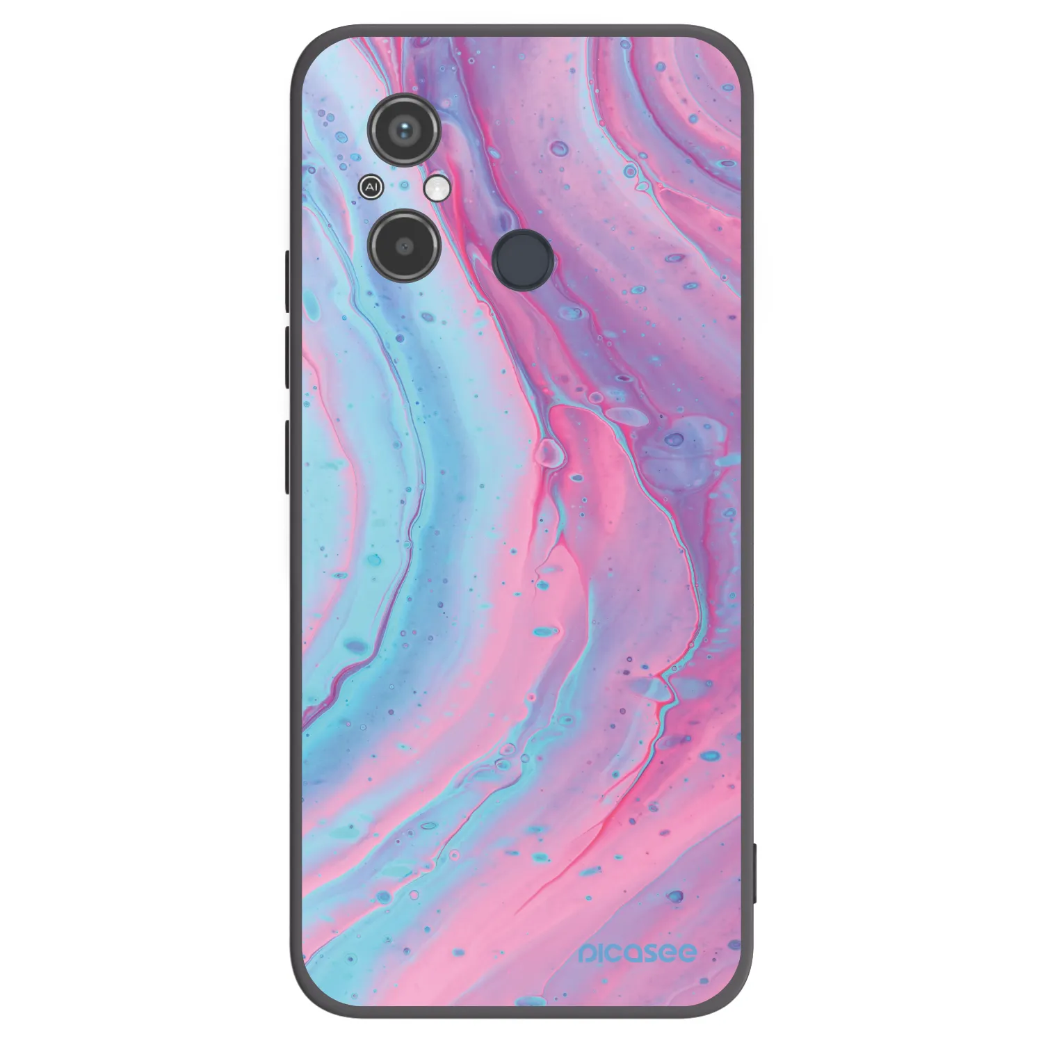 Picasee fekete szilikon tok az alábbi mobiltelefonokra Xiaomi Redmi 12C - Pink liquid