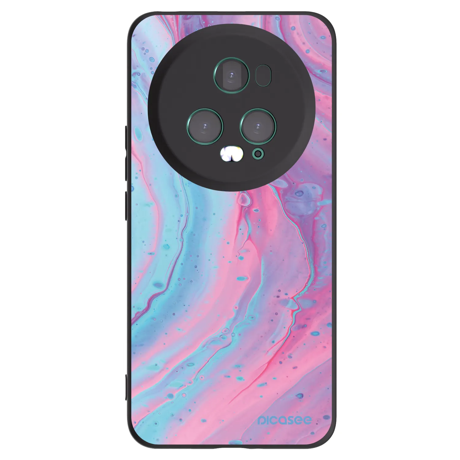 Picasee fekete szilikon tok az alábbi mobiltelefonokra Honor Magic5 Pro - Pink liquid