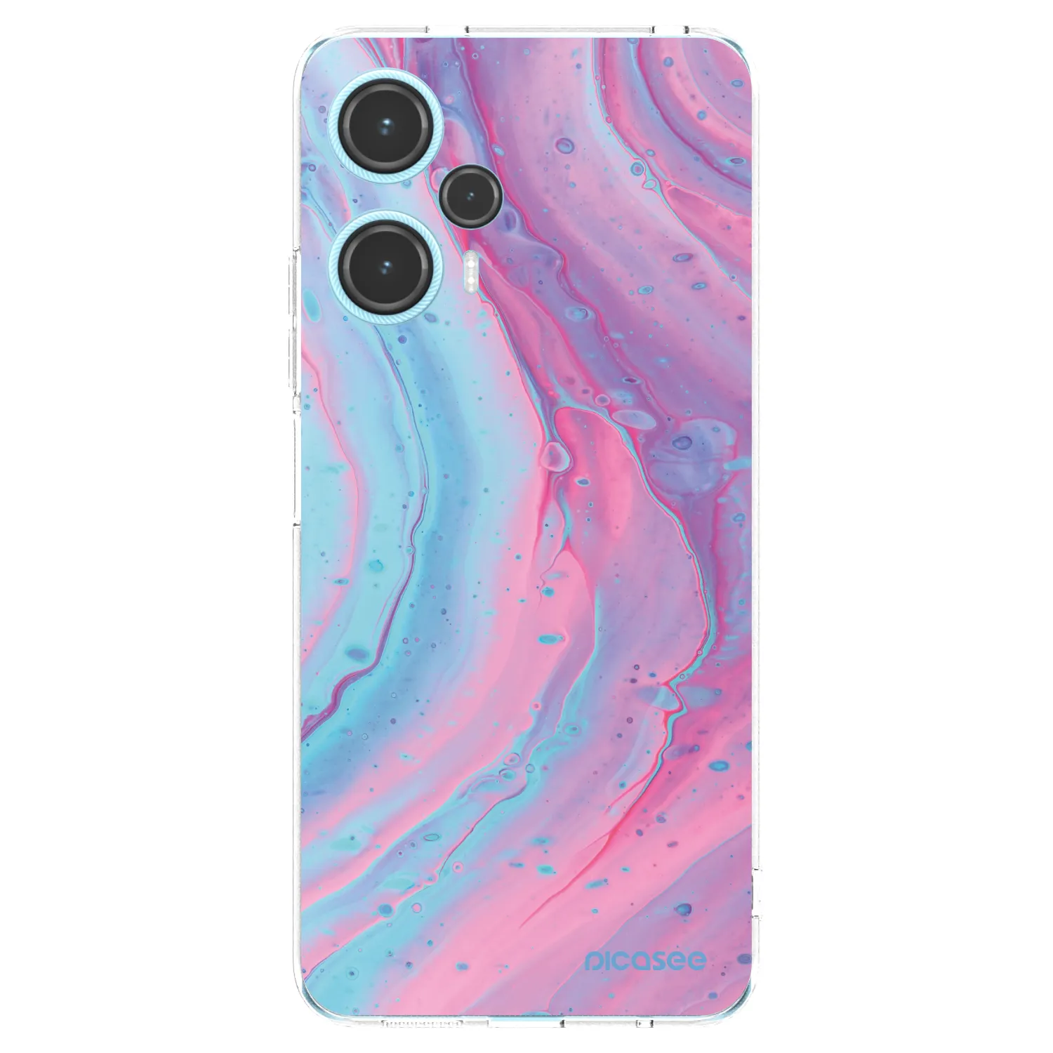 Picasee átlátszó szilikon tok az alábbi mobiltelefonokra Xiaomi Poco F5 - Pink liquid