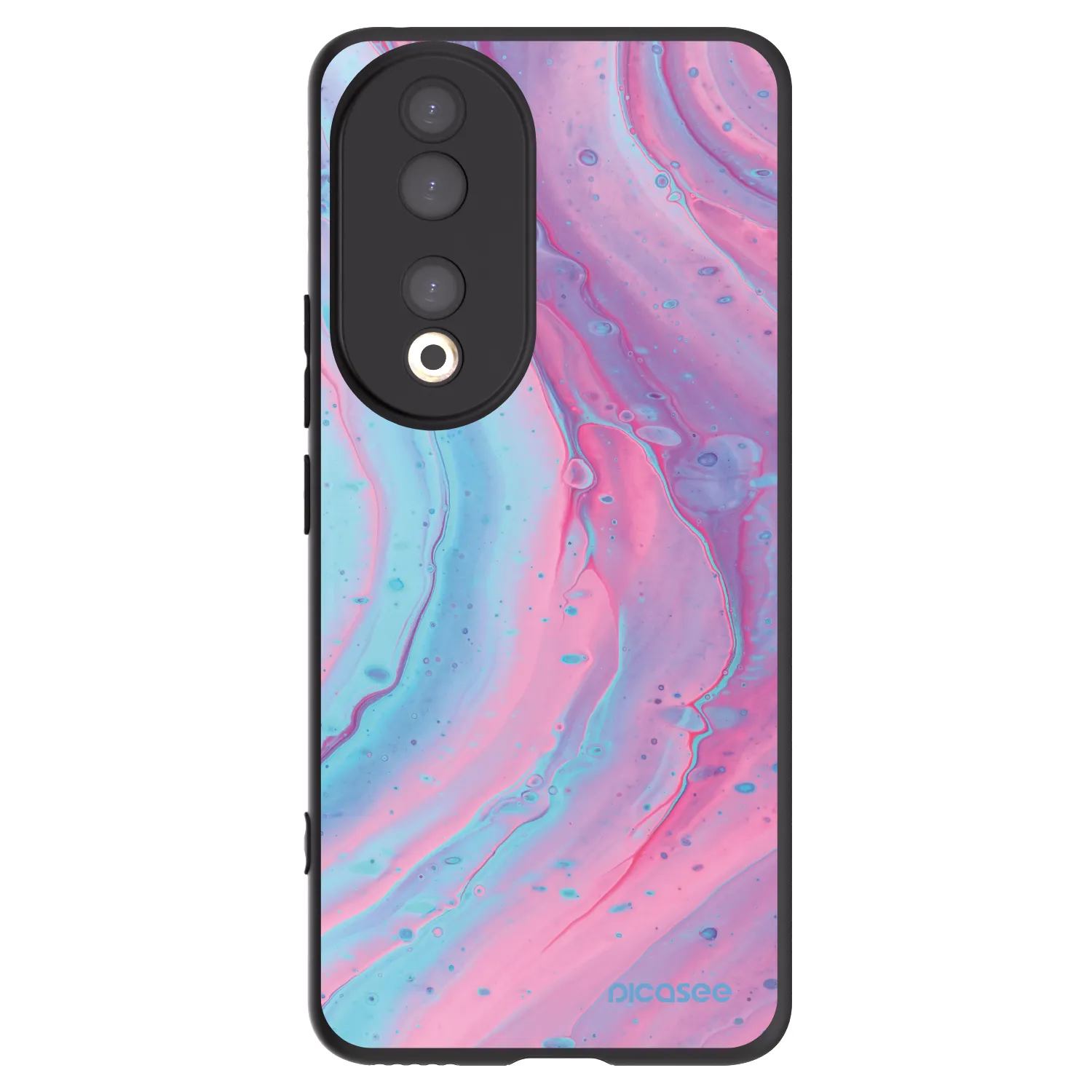 Picasee fekete szilikon tok az alábbi mobiltelefonokra Honor 90 5G - Pink liquid