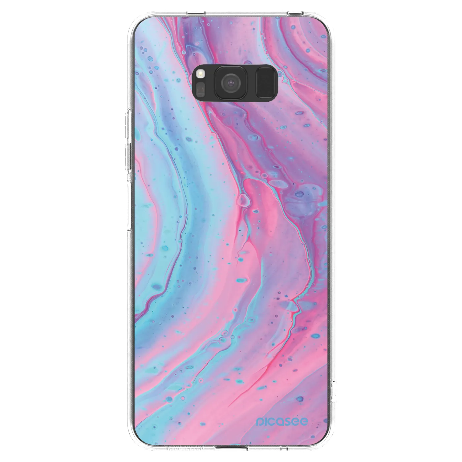 Picasee átlátszó szilikon tok az alábbi mobiltelefonokra Samsung Galaxy S8 G950F - Pink liquid