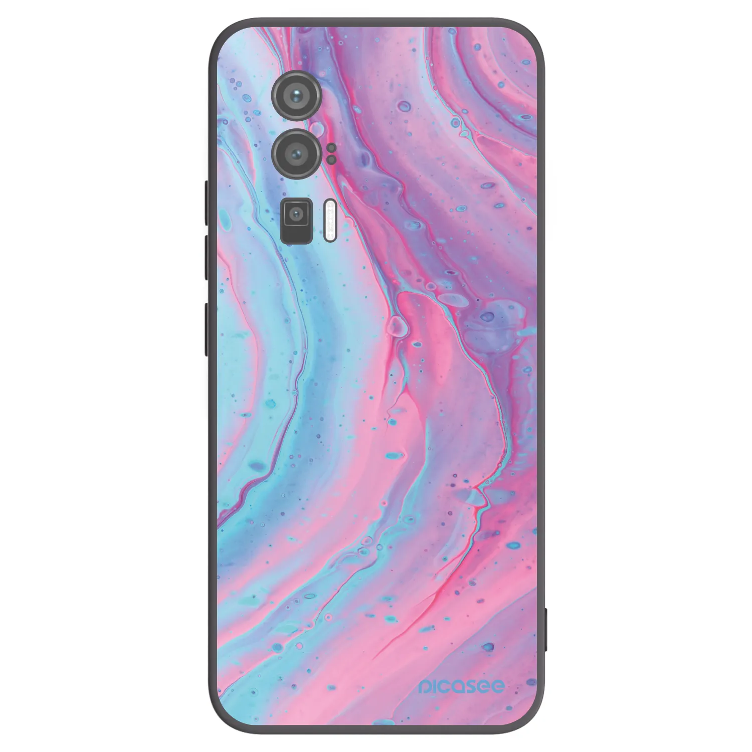 Picasee fekete szilikon tok az alábbi mobiltelefonokra Xiaomi Poco F5 Pro 5G - Pink liquid