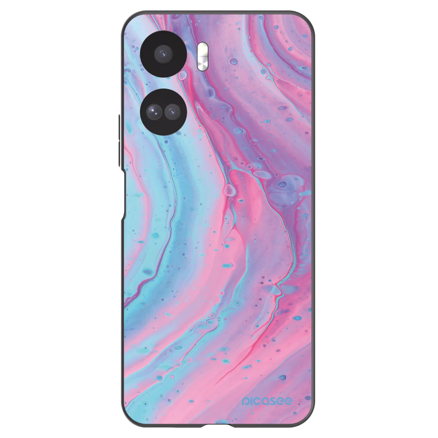Picasee fekete szilikon tok az alábbi mobiltelefonokra Honor 90 Lite 5G - Pink liquid