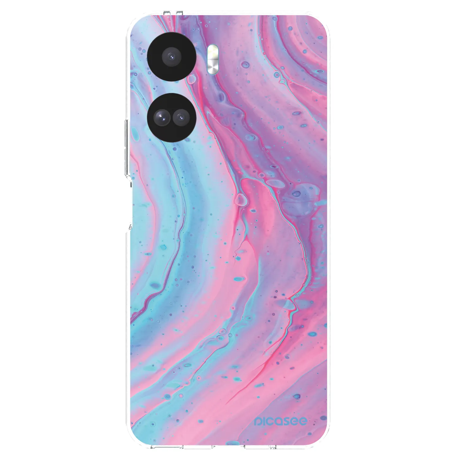 Picasee átlátszó szilikon tok az alábbi mobiltelefonokra Honor 90 Lite 5G - Pink liquid