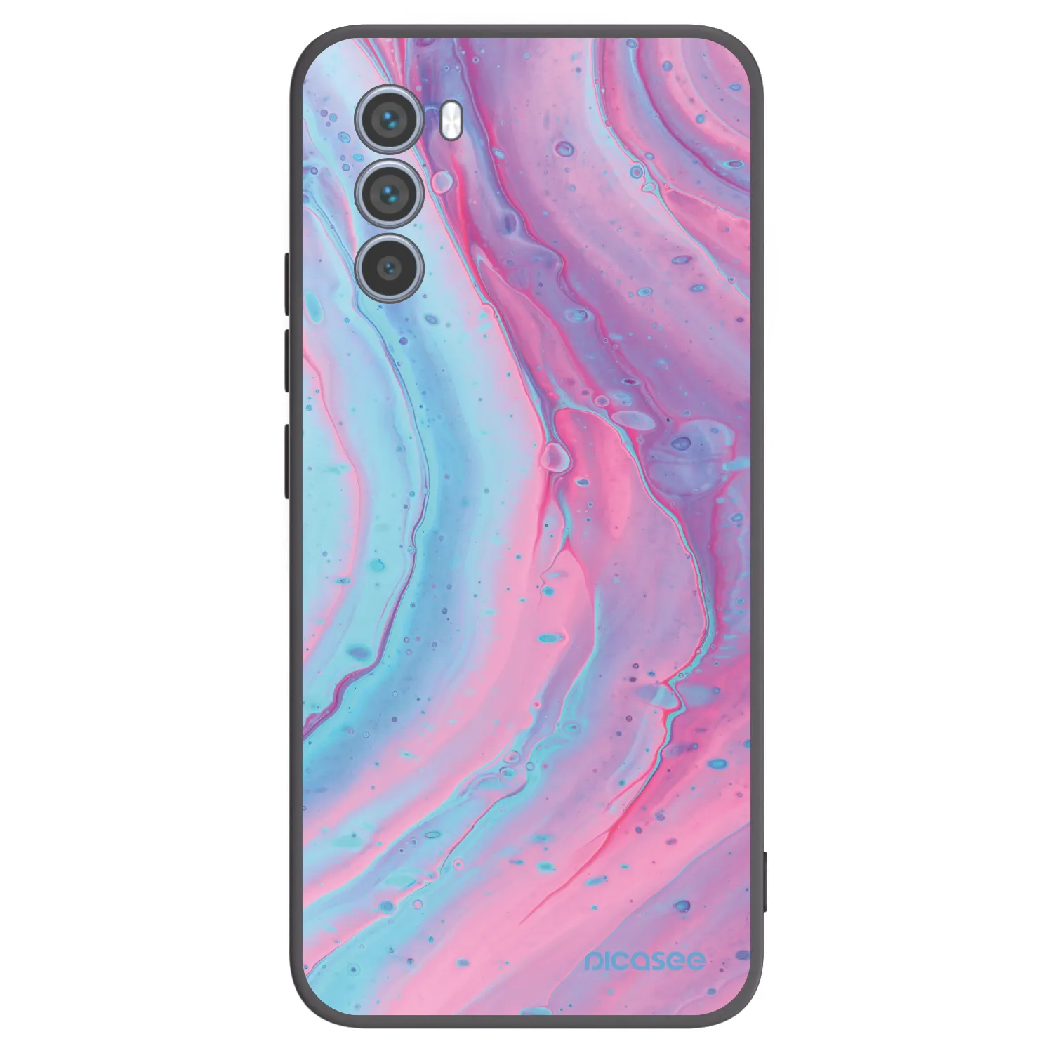 Picasee fekete szilikon tok az alábbi mobiltelefonokra Motorola Moto G62 - Pink liquid