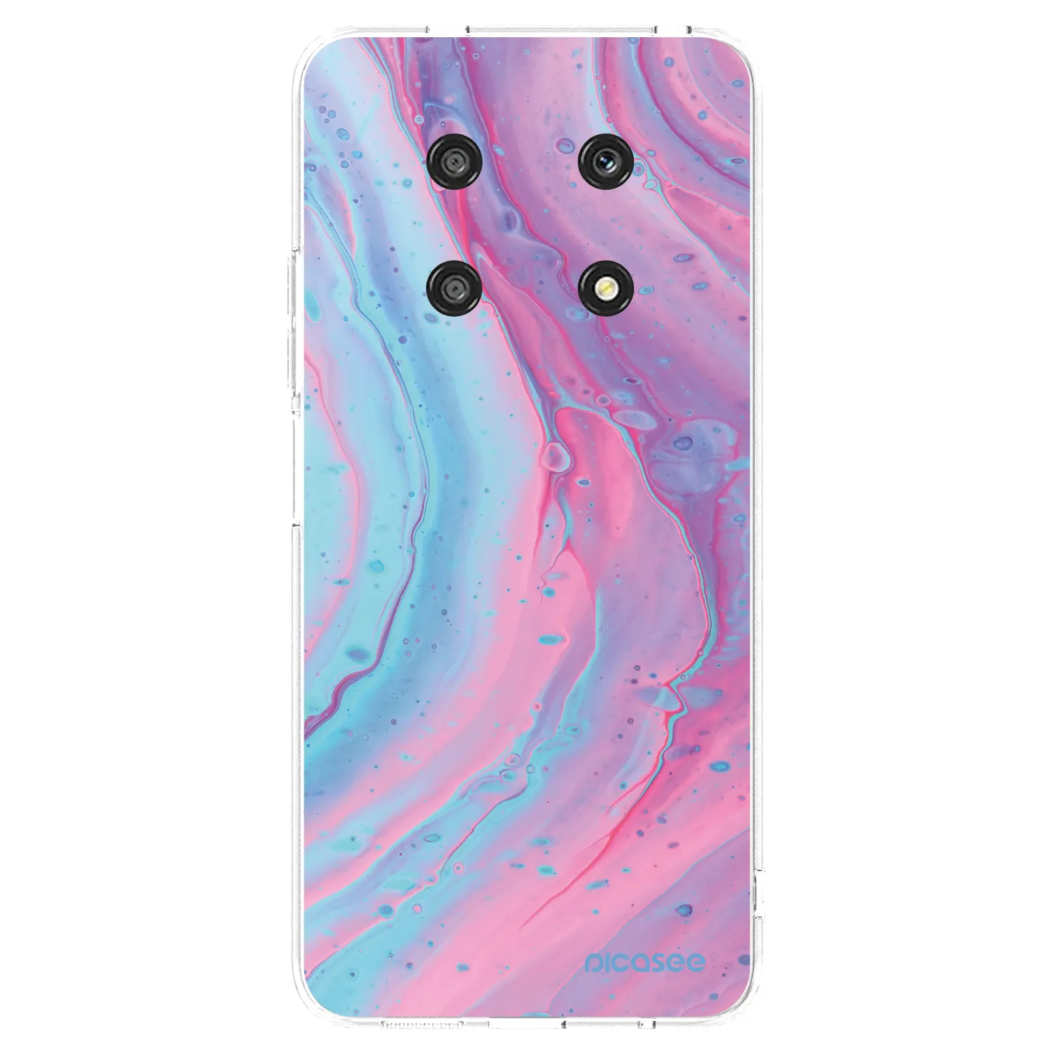 Picasee átlátszó szilikon tok az alábbi mobiltelefonokra Honor Magic4 Lite 5G - Pink liquid