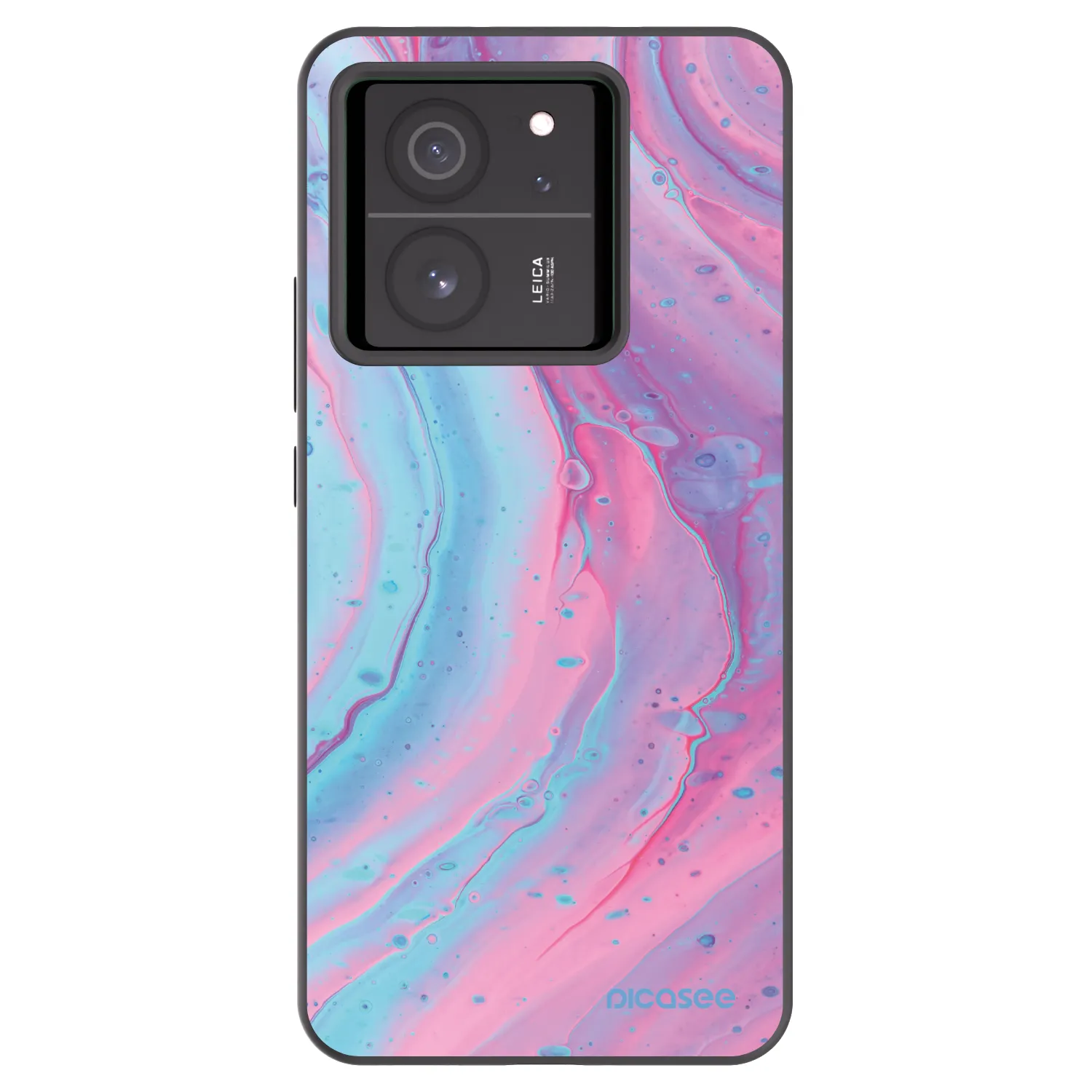 Picasee fekete szilikon tok az alábbi mobiltelefonokra Xiaomi 13T - Pink liquid