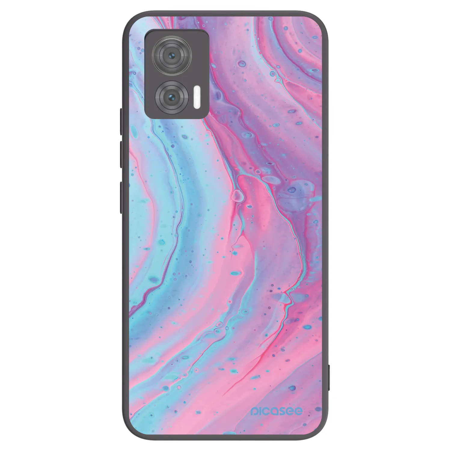 Picasee fekete szilikon tok az alábbi mobiltelefonokra Motorola Edge 30 Neo - Pink liquid