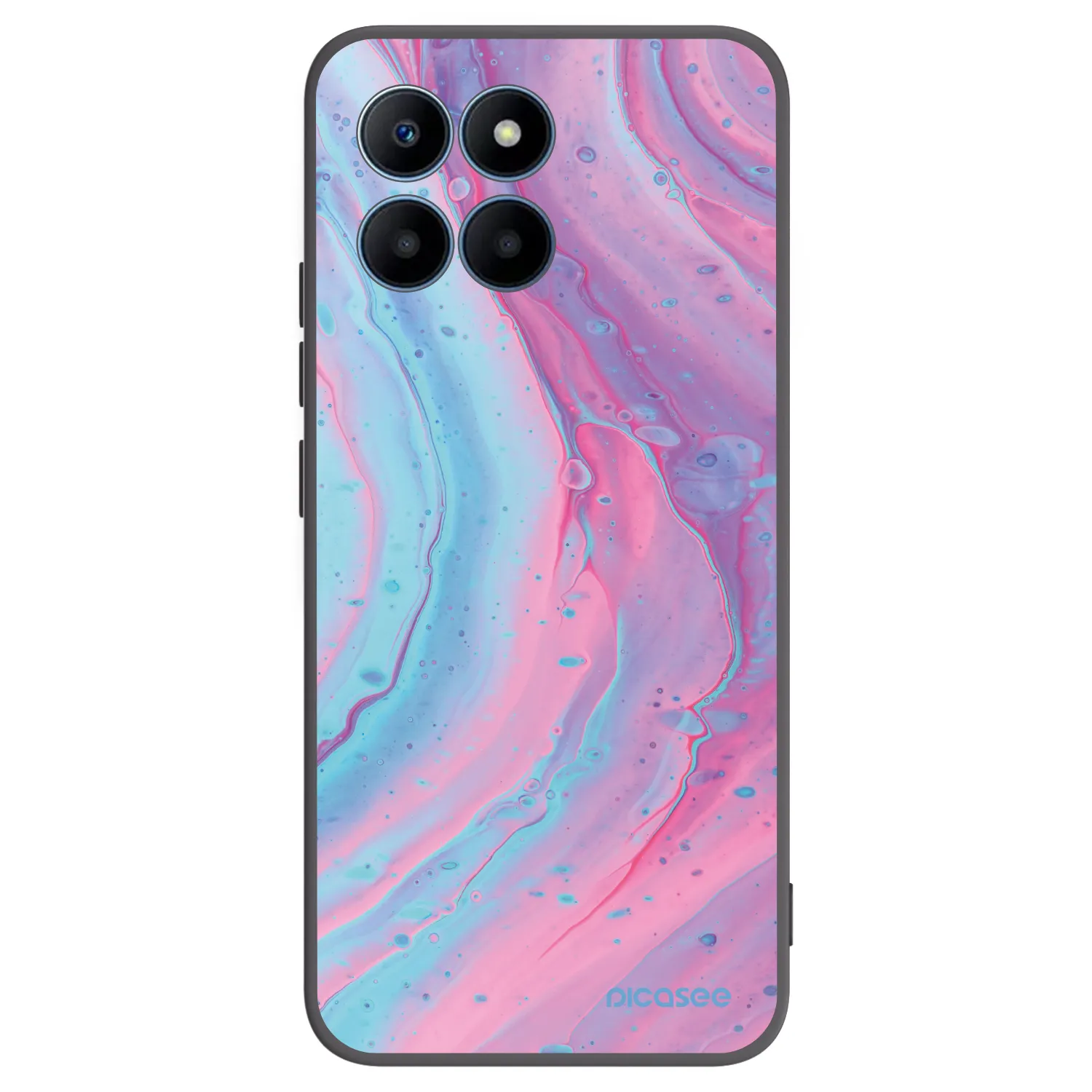 Picasee fekete szilikon tok az alábbi mobiltelefonokra Honor 70 Lite - Pink liquid