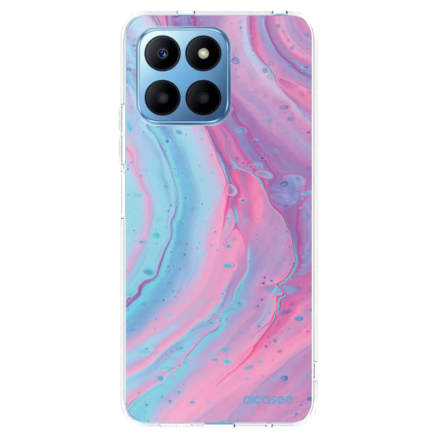 Picasee átlátszó szilikon tok az alábbi mobiltelefonokra Honor 70 Lite - Pink liquid