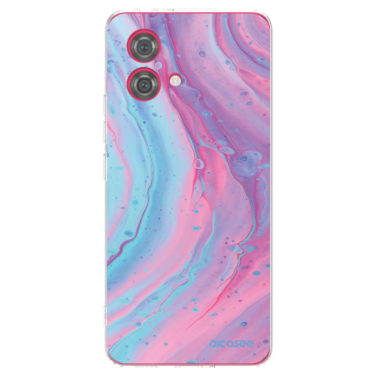 Picasee átlátszó szilikon tok az alábbi mobiltelefonokra Motorola Moto G84 5G - Pink liquid
