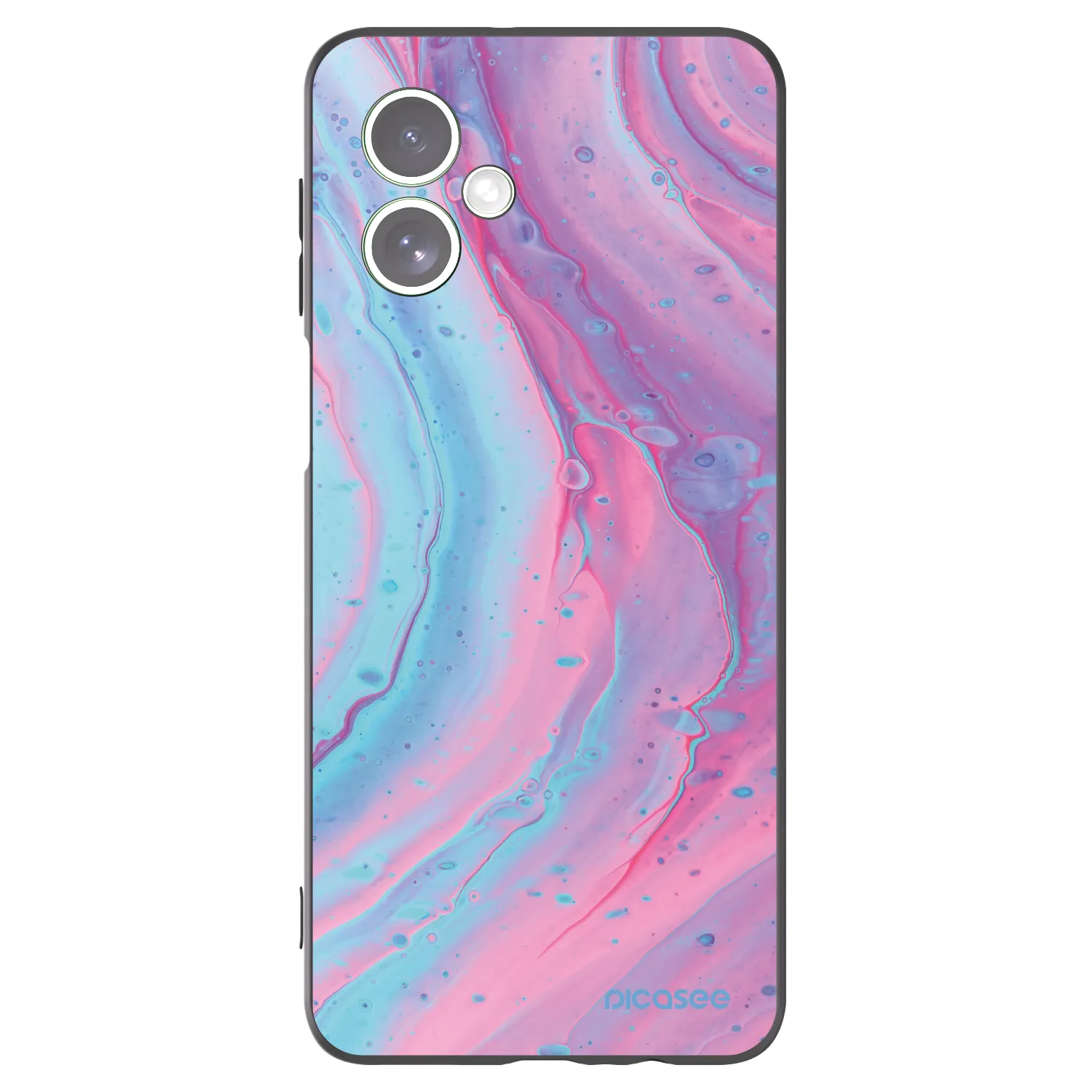 Picasee fekete szilikon tok az alábbi mobiltelefonokra Motorola Moto G54 5G - Pink liquid