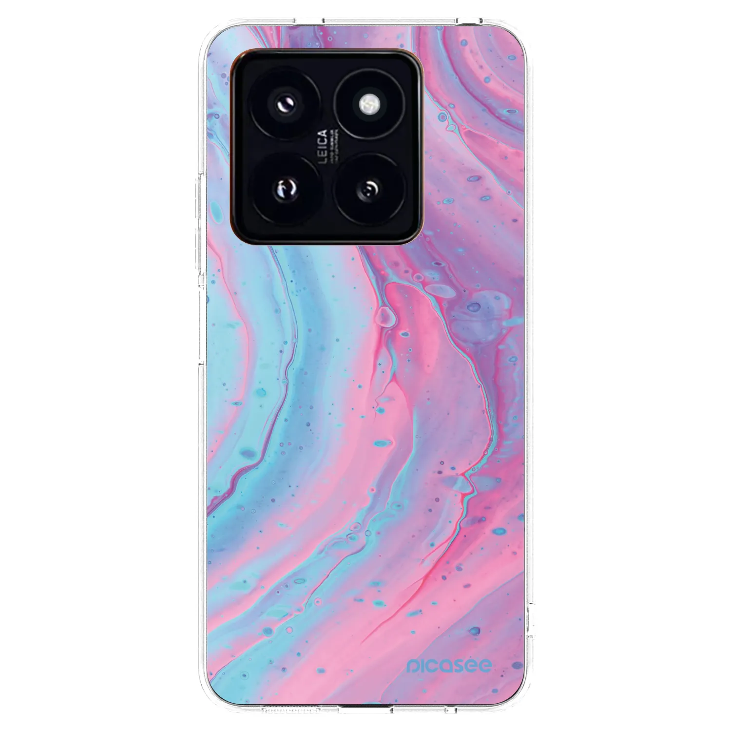 Picasee átlátszó szilikon tok az alábbi mobiltelefonokra Xiaomi 14 Pro - Pink liquid