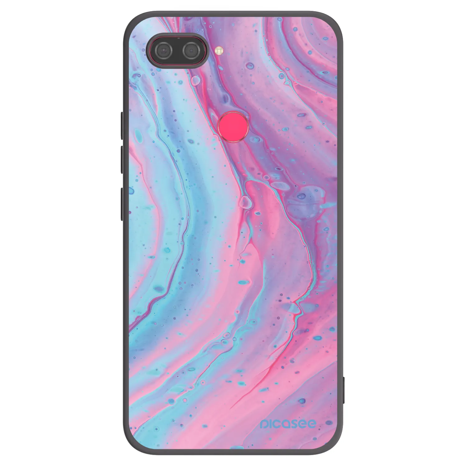 Picasee fekete szilikon tok az alábbi mobiltelefonokra Xiaomi Mi 8 Lite - Pink liquid