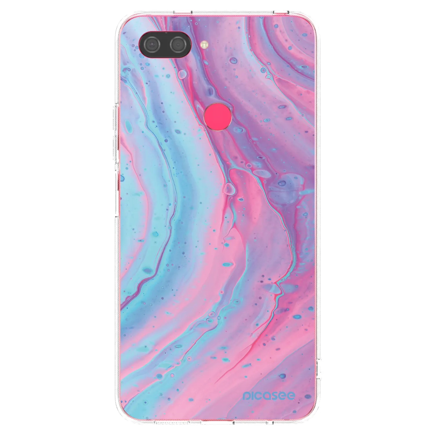 Picasee átlátszó szilikon tok az alábbi mobiltelefonokra Xiaomi Mi 8 Lite - Pink liquid