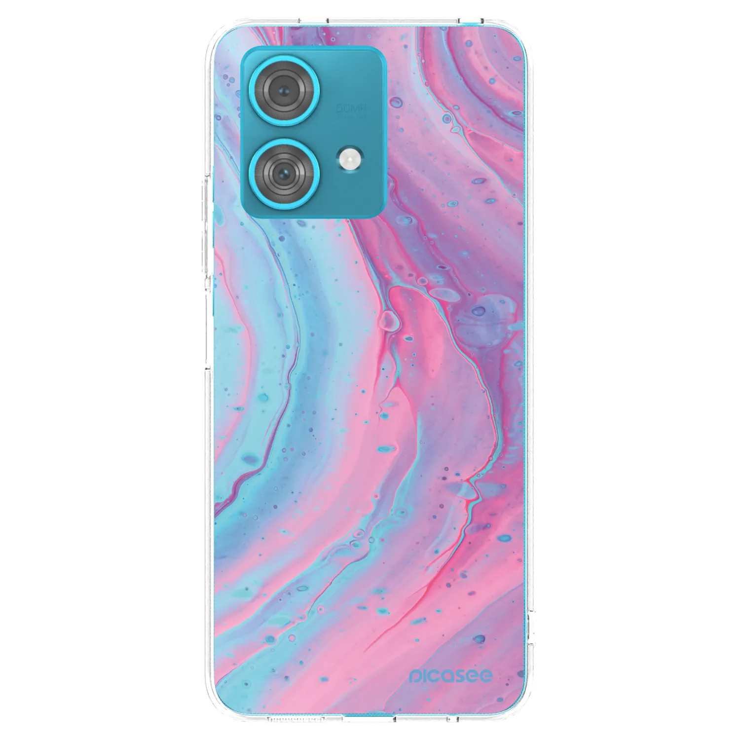 Picasee átlátszó szilikon tok az alábbi mobiltelefonokra Motorola Edge 40 Neo - Pink liquid