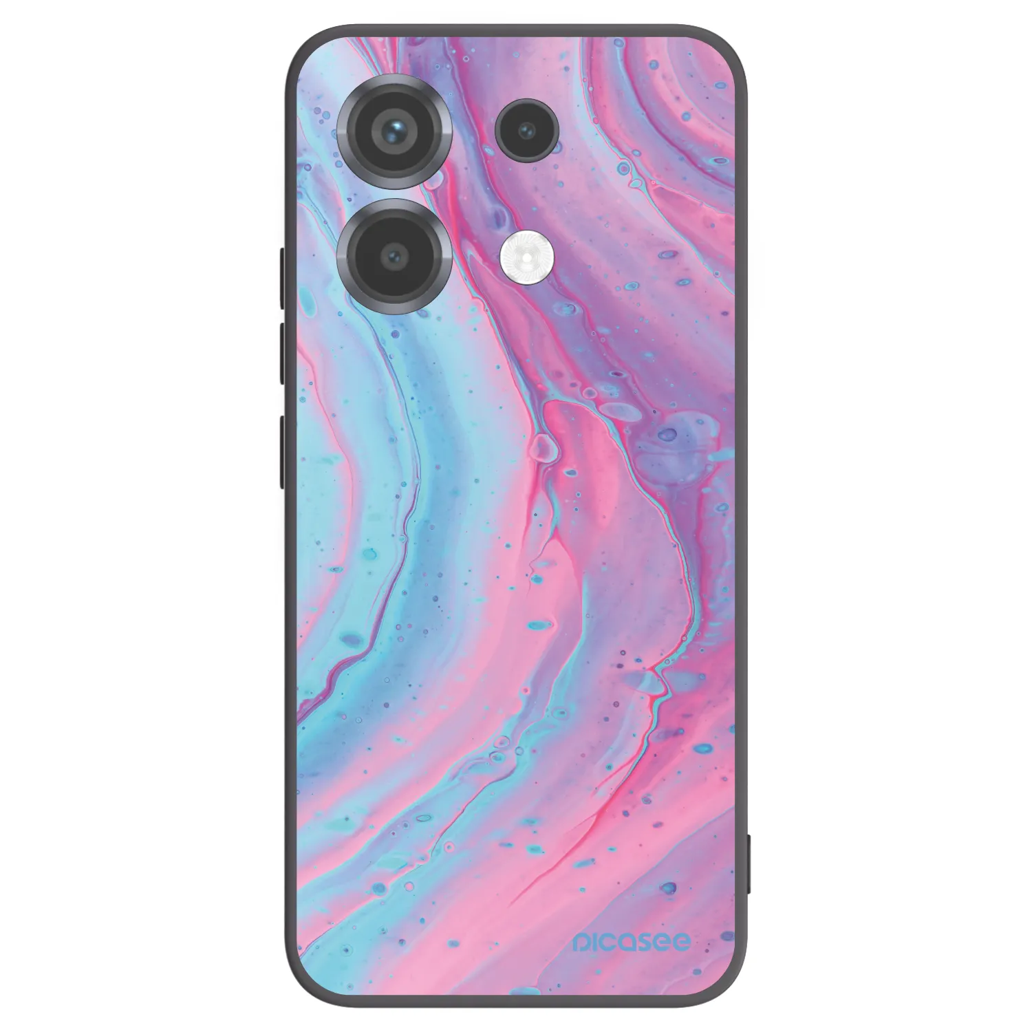 Picasee fekete szilikon tok az alábbi mobiltelefonokra Xiaomi Poco X6 - Pink liquid