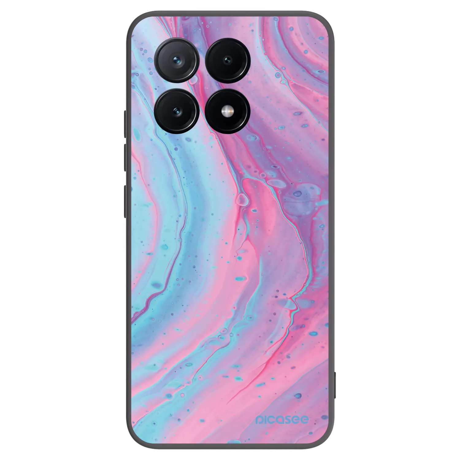 Picasee fekete szilikon tok az alábbi mobiltelefonokra Xiaomi Poco X6 Pro - Pink liquid