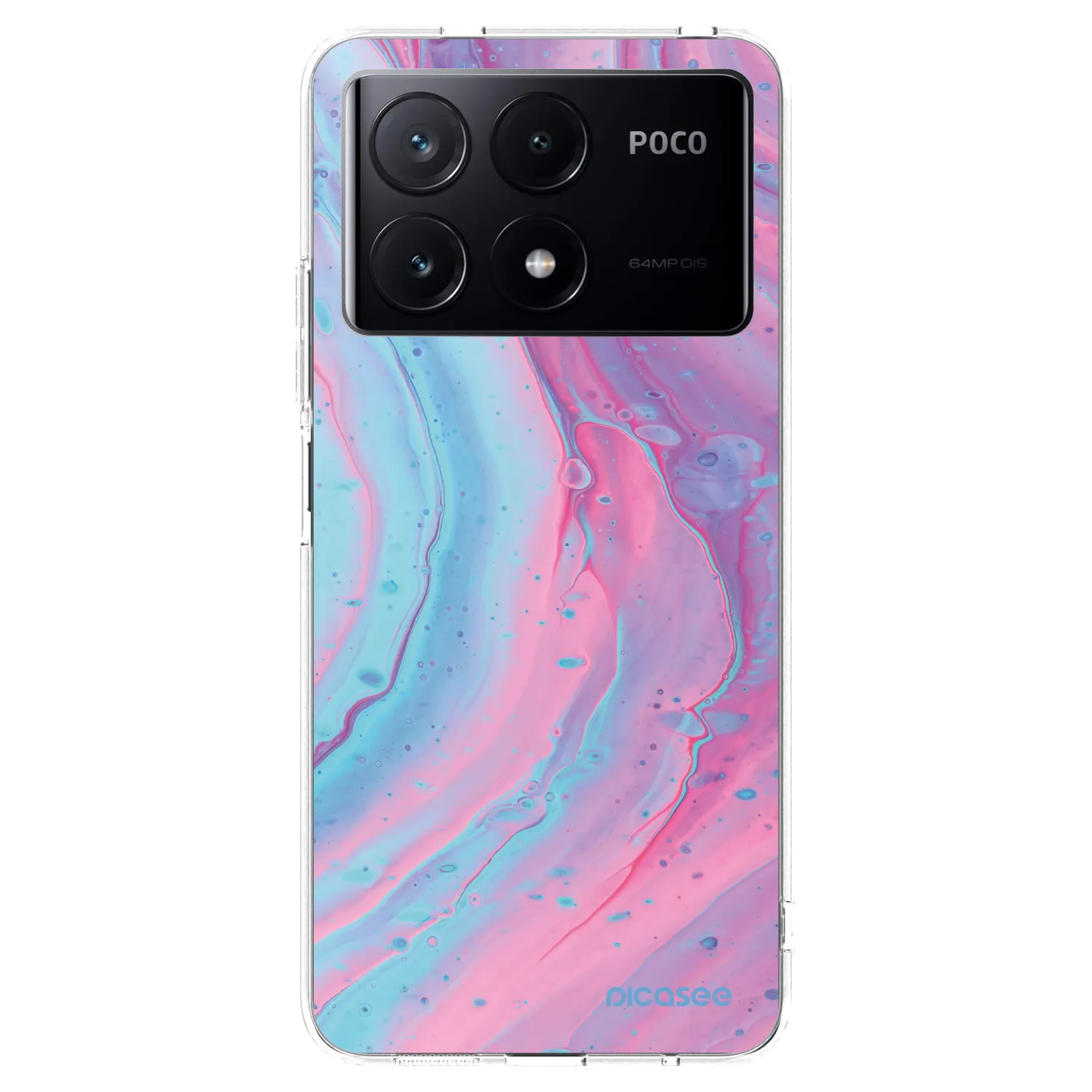 Picasee átlátszó szilikon tok az alábbi mobiltelefonokra Xiaomi Poco X6 Pro - Pink liquid