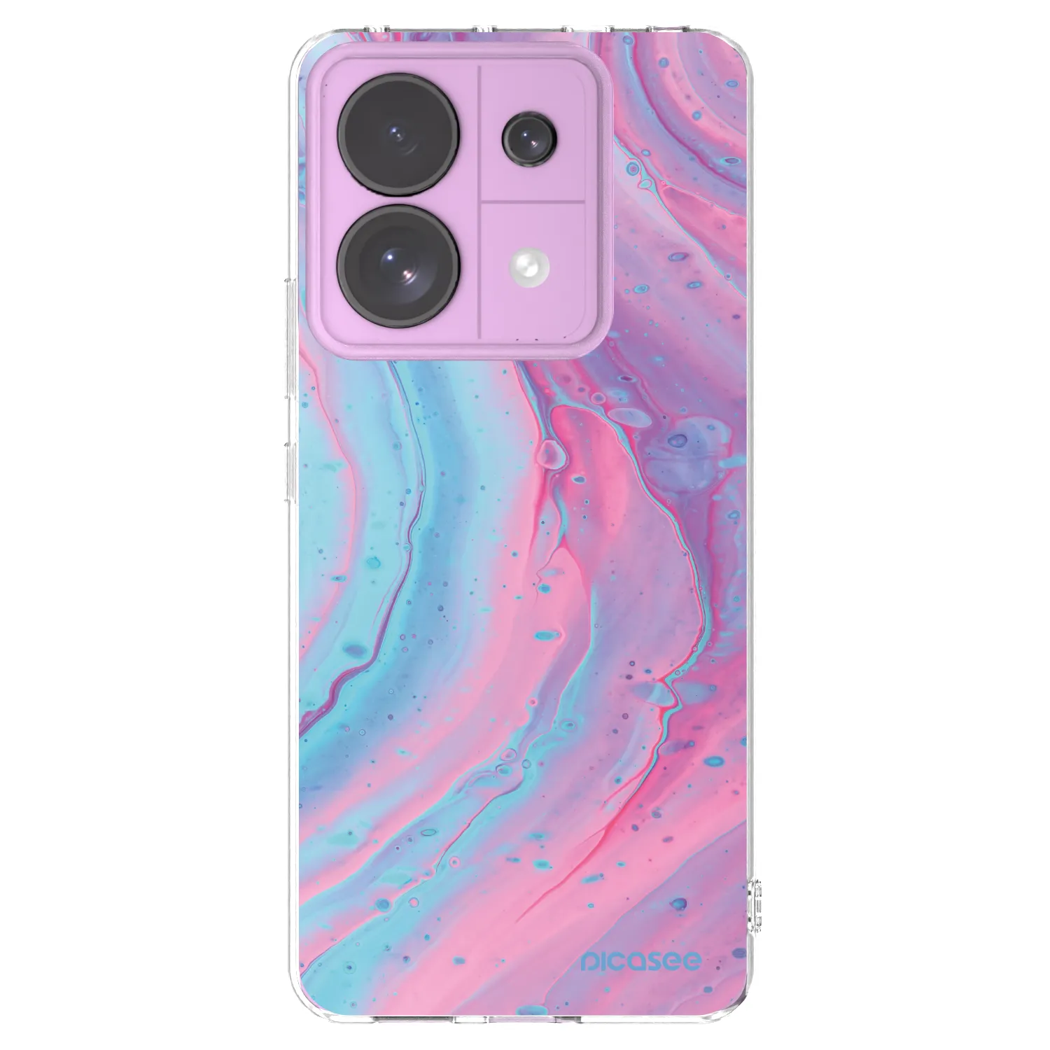 Picasee átlátszó szilikon tok az alábbi mobiltelefonokra Xiaomi Redmi Note 13 Pro 5G - Pink liquid