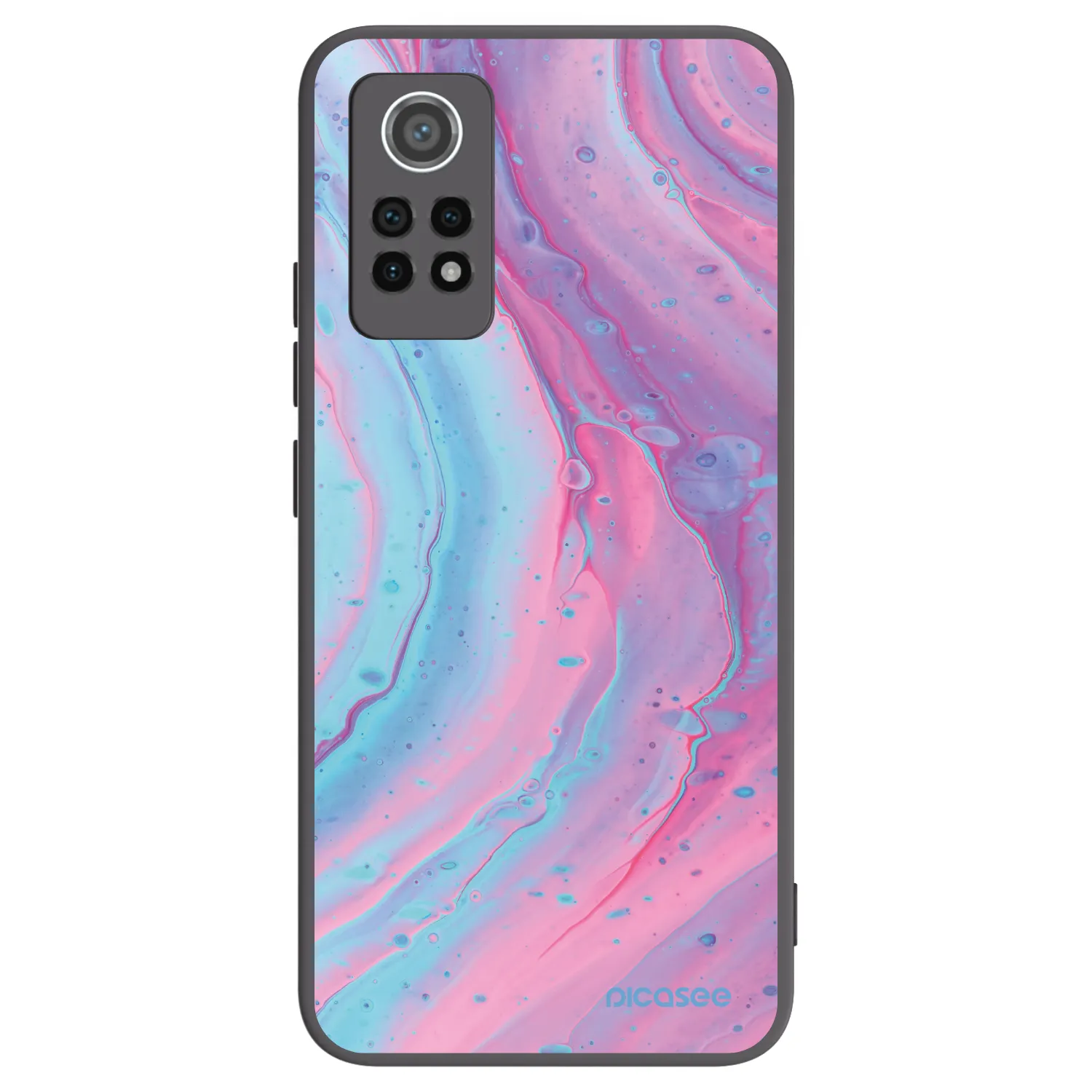 Picasee fekete szilikon tok az alábbi mobiltelefonokra Xiaomi Redmi Note 12 Pro 4G - Pink liquid