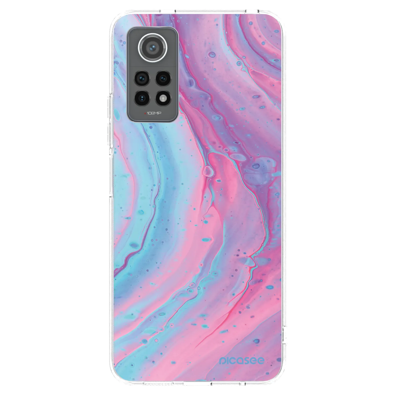 Picasee átlátszó szilikon tok az alábbi mobiltelefonokra Xiaomi Redmi Note 12 Pro 4G - Pink liquid