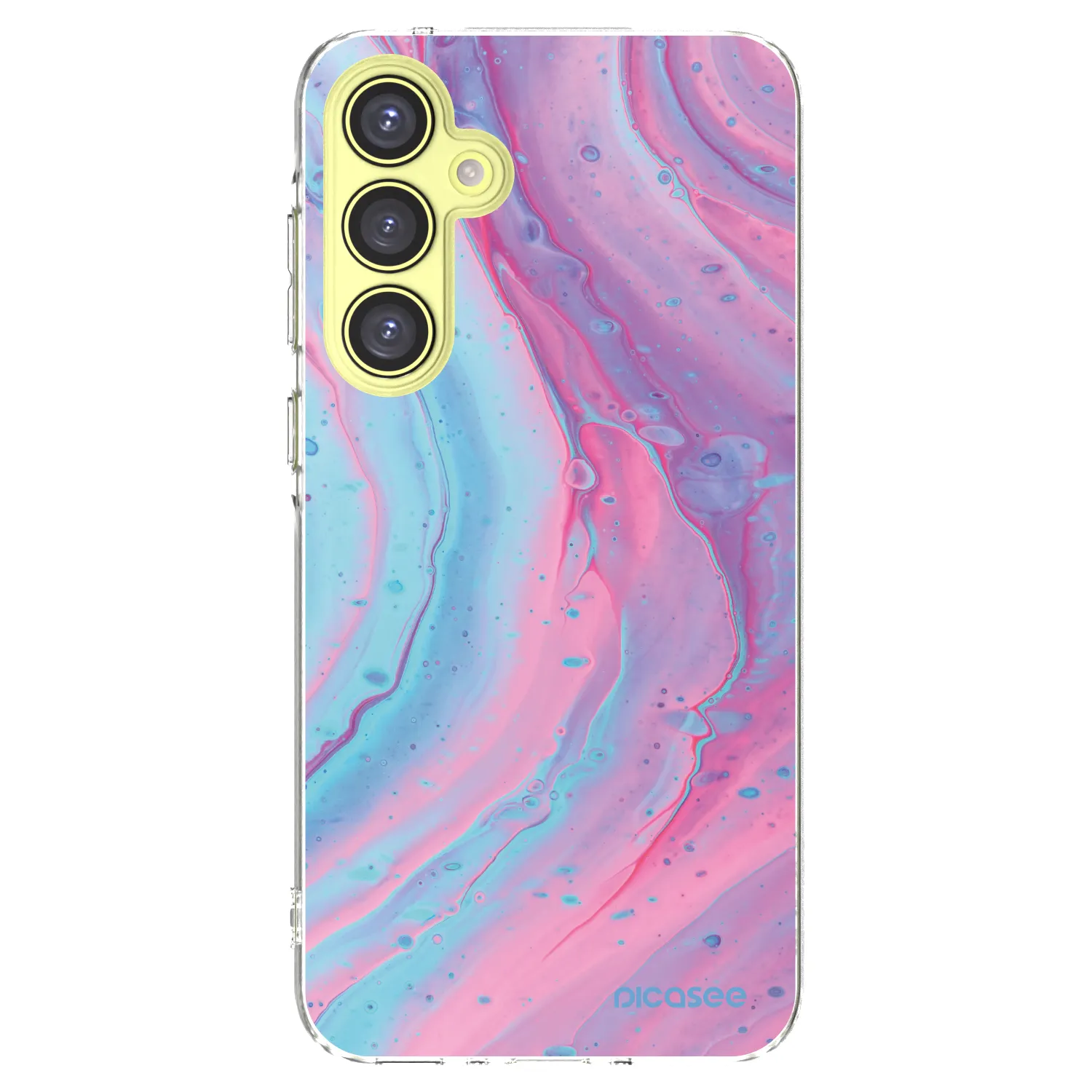 Picasee átlátszó szilikon tok az alábbi mobiltelefonokra Samsung Galaxy A35 5G A356B - Pink liquid