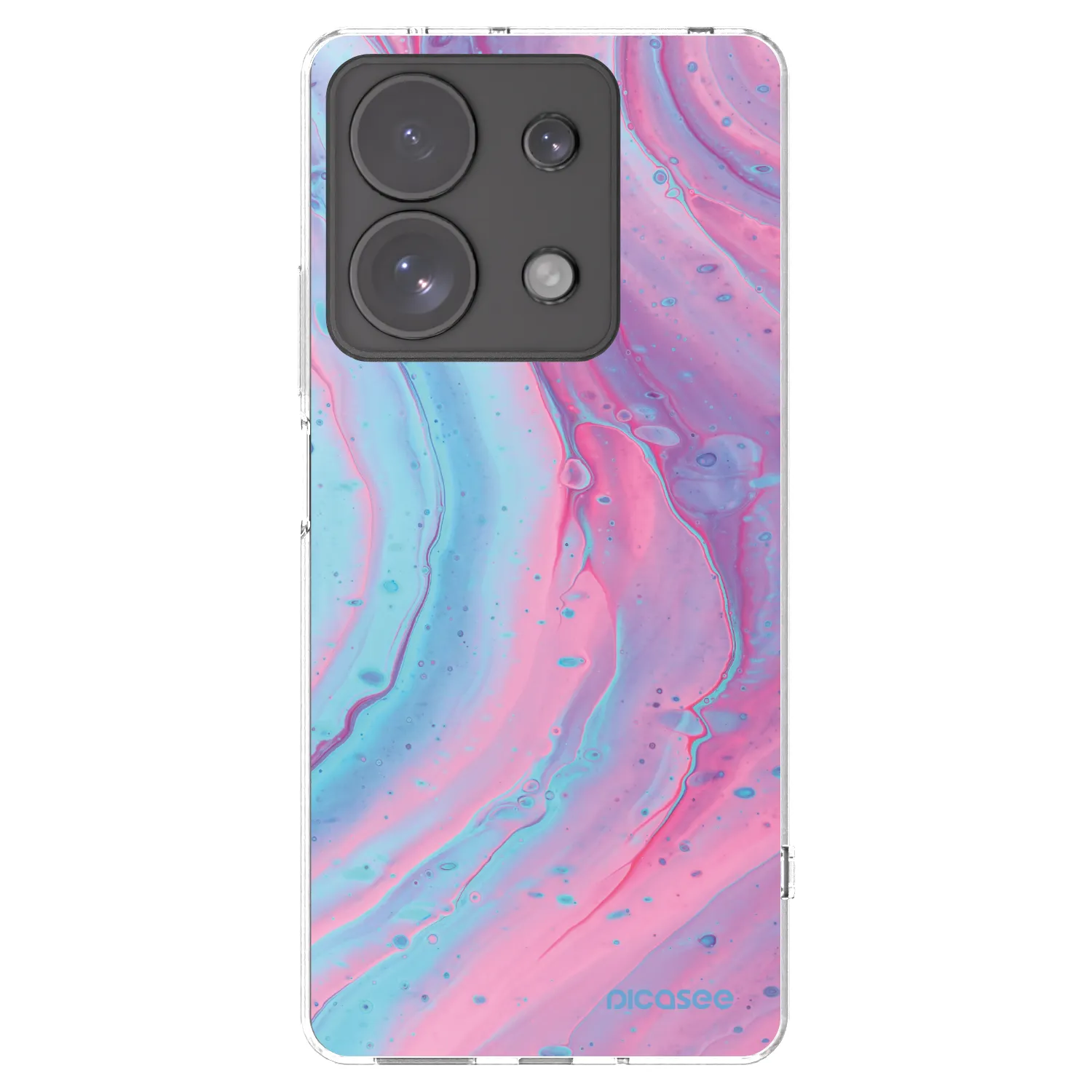 Picasee átlátszó szilikon tok az alábbi mobiltelefonokra Xiaomi Redmi Note 13 Pro 4G - Pink liquid