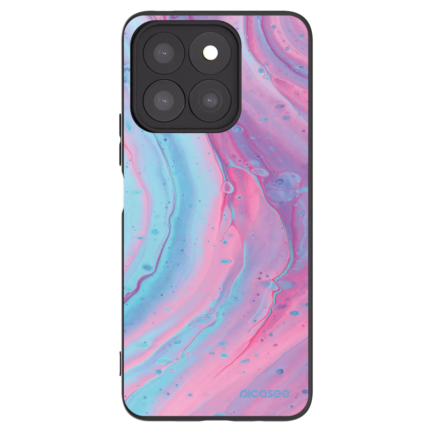 Picasee fekete szilikon tok az alábbi mobiltelefonokra Honor X8b - Pink liquid