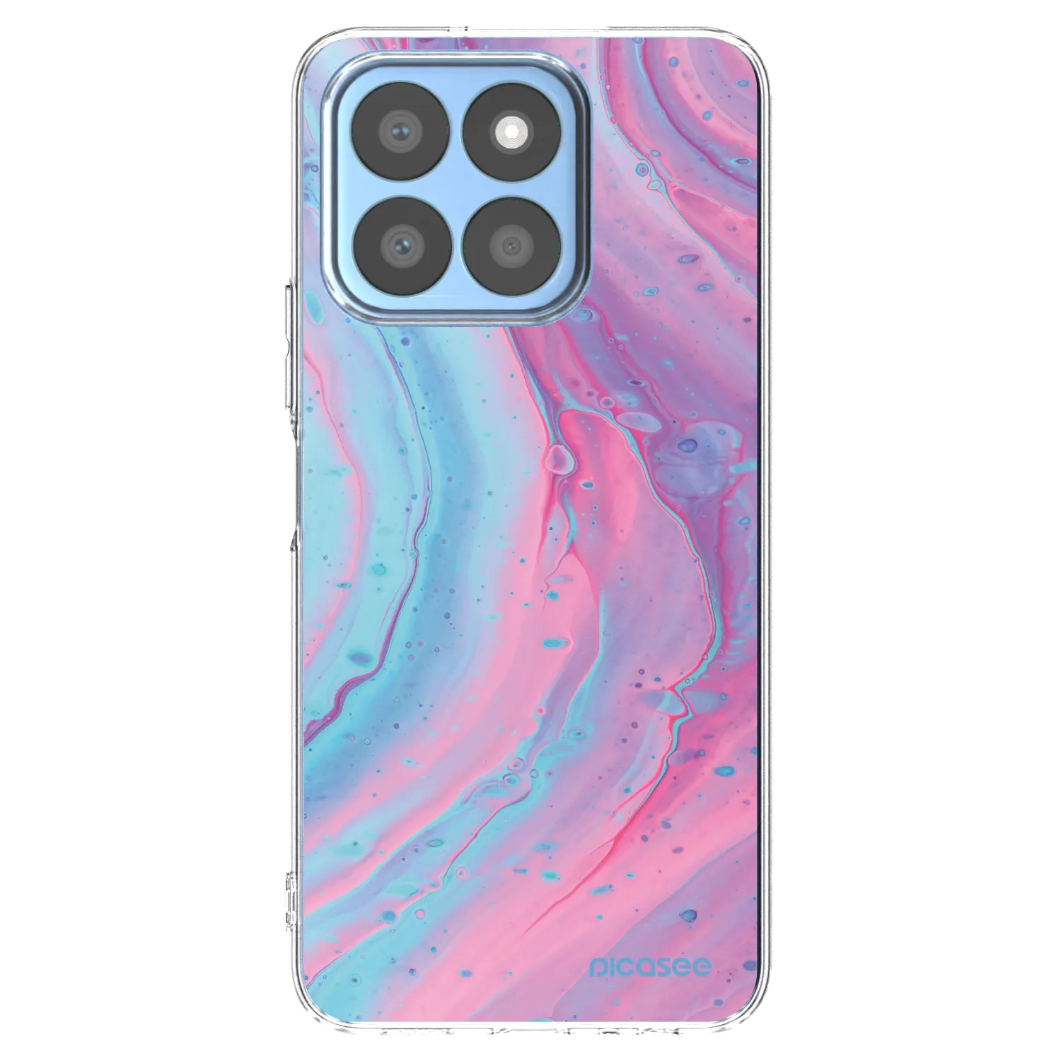 Picasee átlátszó szilikon tok az alábbi mobiltelefonokra Honor X8b - Pink liquid