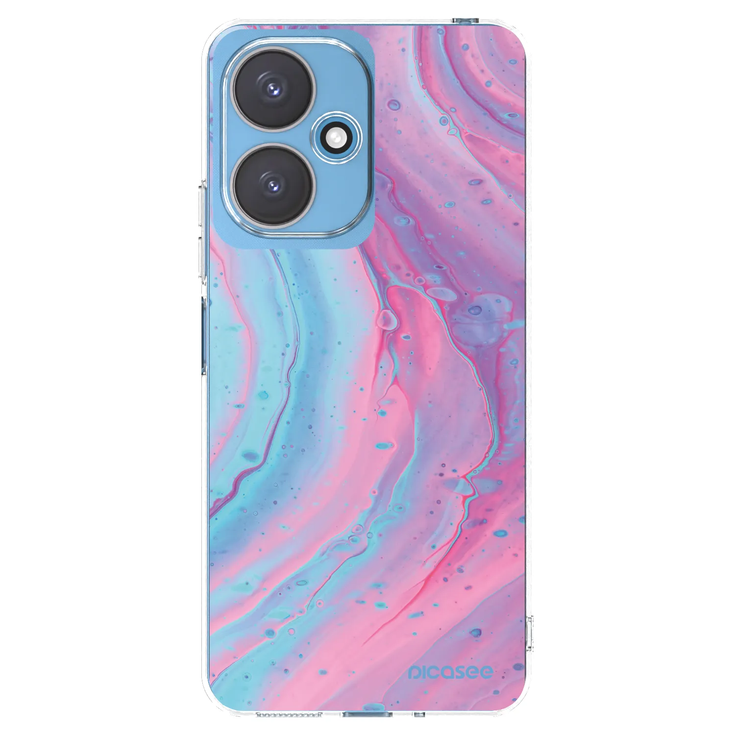 Picasee átlátszó szilikon tok az alábbi mobiltelefonokra Xiaomi Redmi 13C 5G - Pink liquid