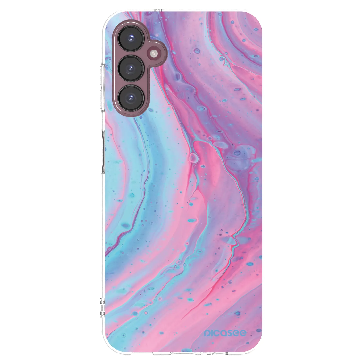 Picasee átlátszó szilikon tok az alábbi mobiltelefonokra Samsung Galaxy A05s A057G - Pink liquid