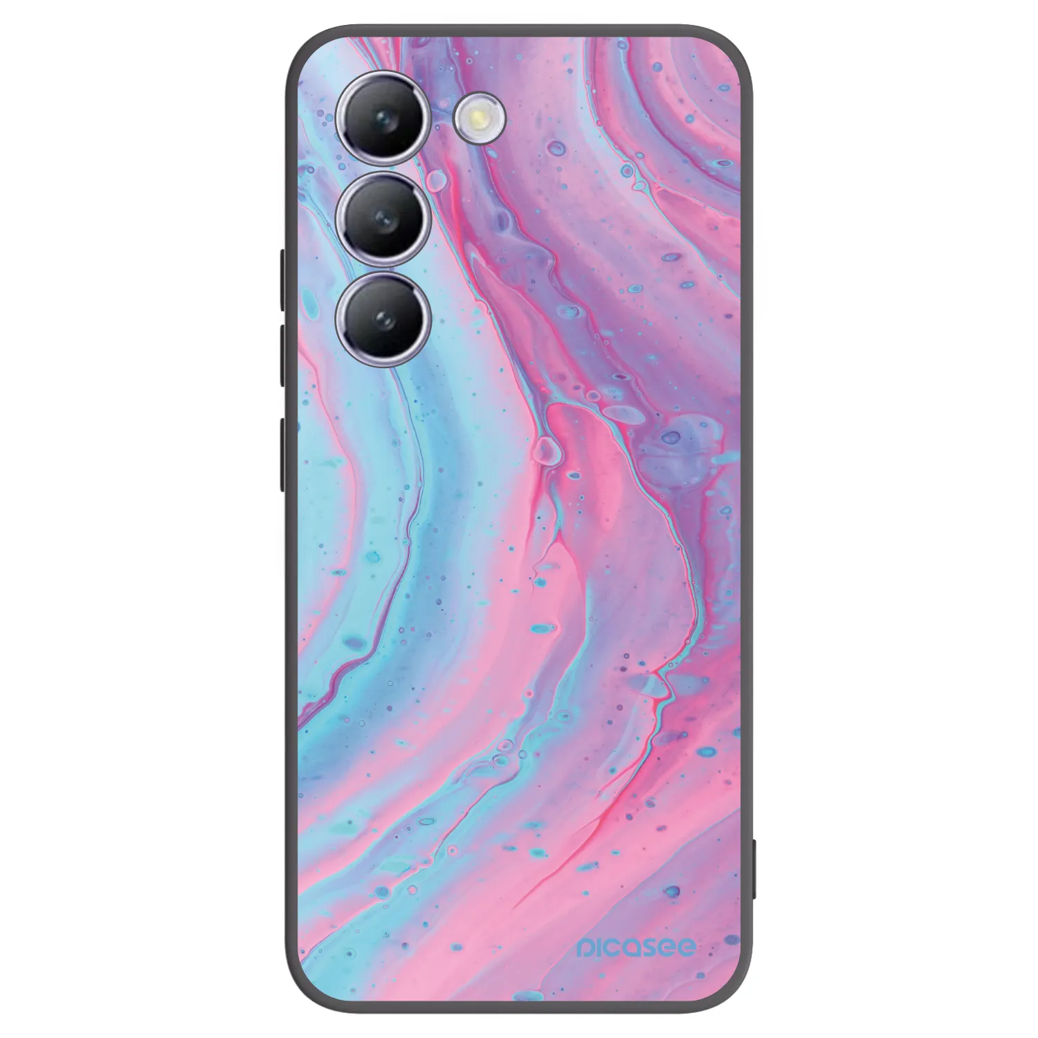 Picasee fekete szilikon tok az alábbi mobiltelefonokra Vivo V40 SE 5G - Pink liquid