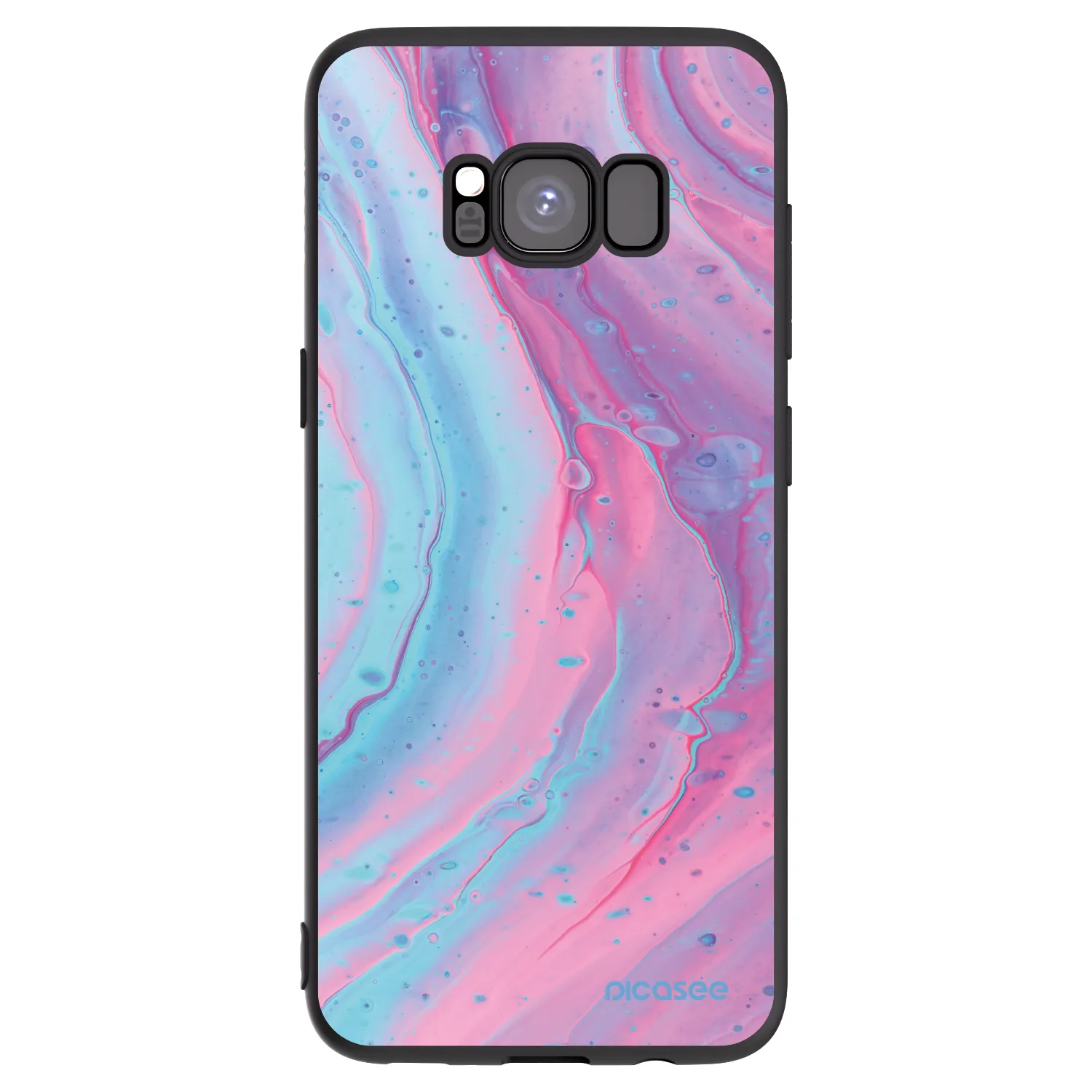 Picasee fekete szilikon tok az alábbi mobiltelefonokra Samsung Galaxy S8 G950F - Pink liquid