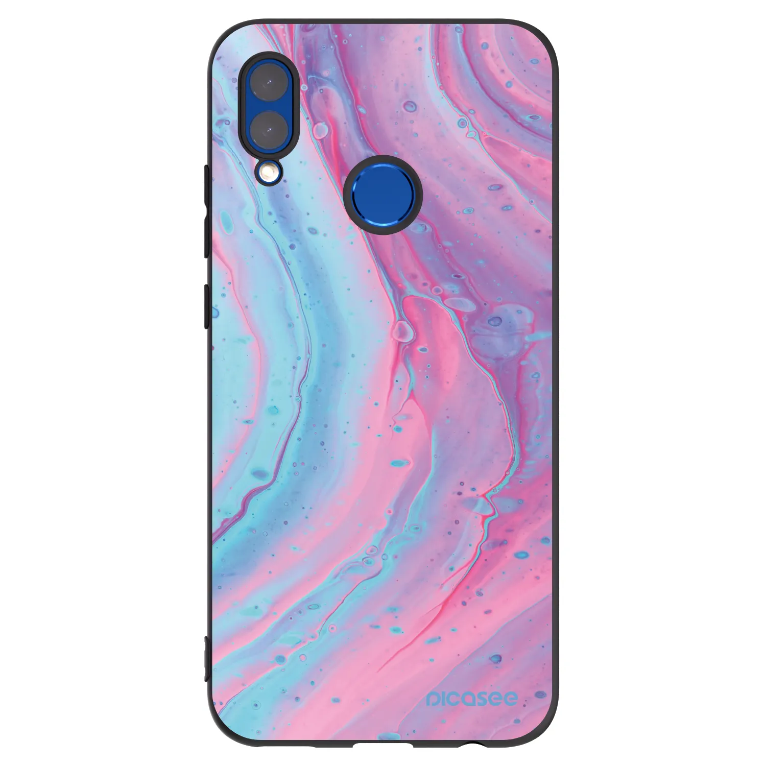 Picasee fekete szilikon tok az alábbi mobiltelefonokra Honor 10 Lite - Pink liquid